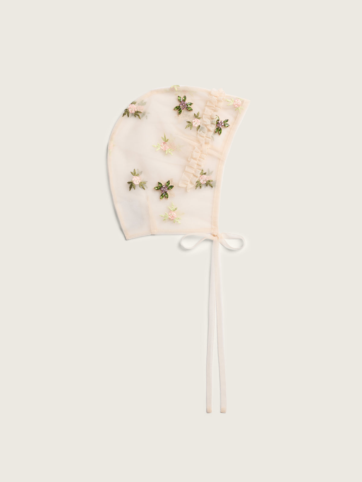 Embellished Frill Bonnet
