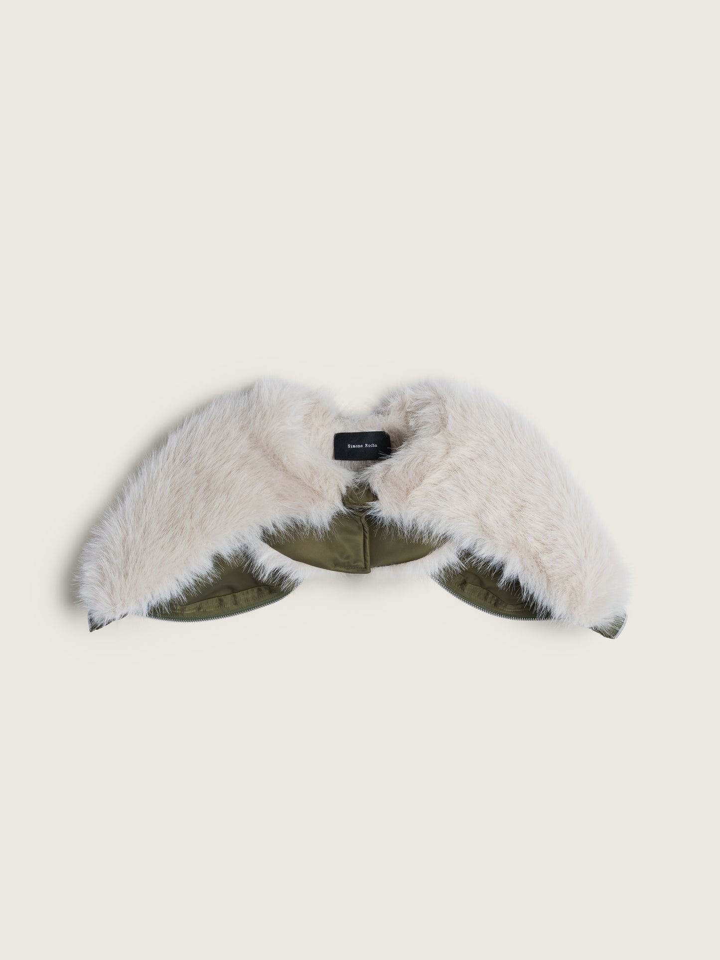 Split Faux Fur Zip Hood