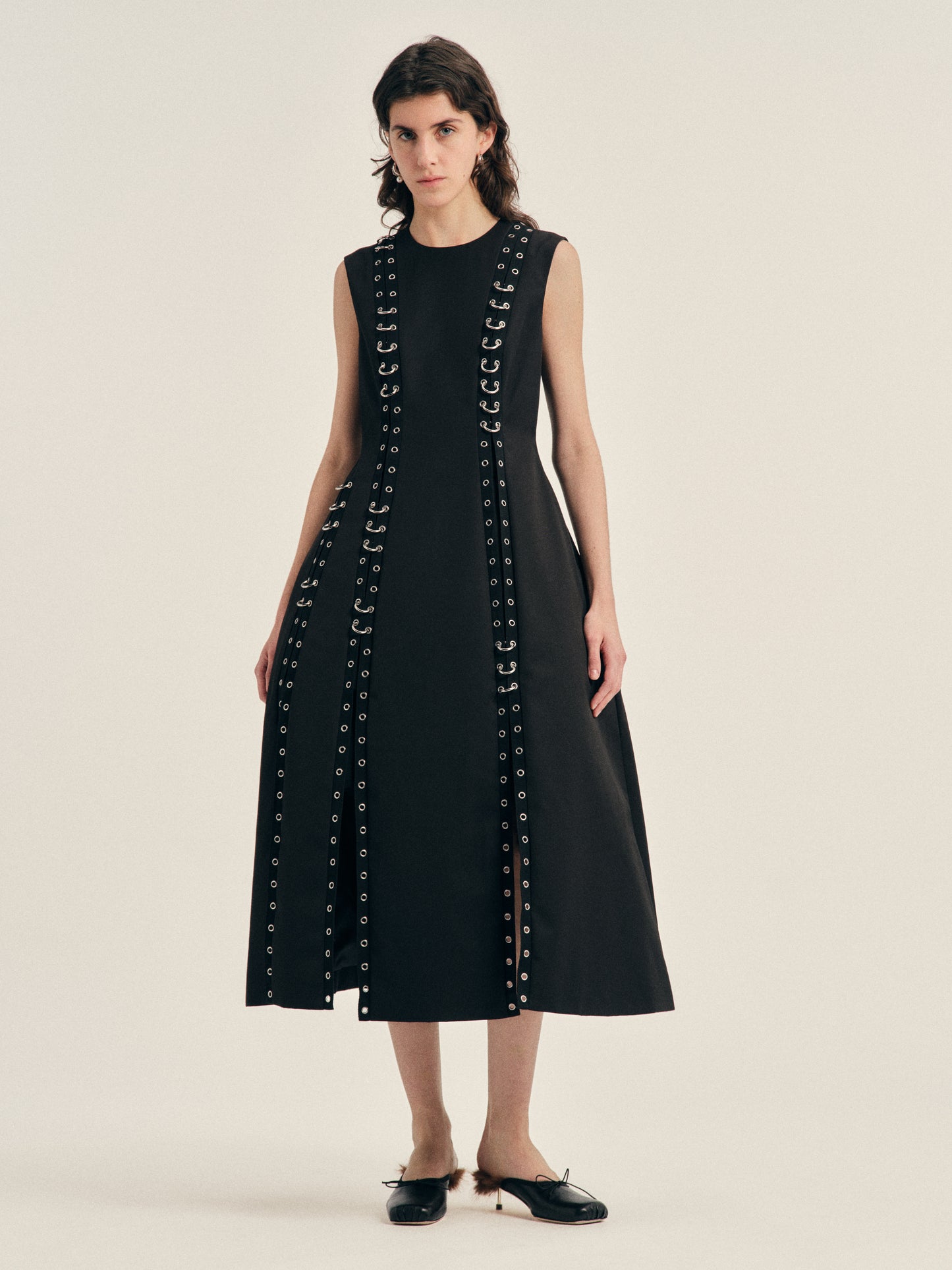 Grommet Ring Sculpt Ripple Dress