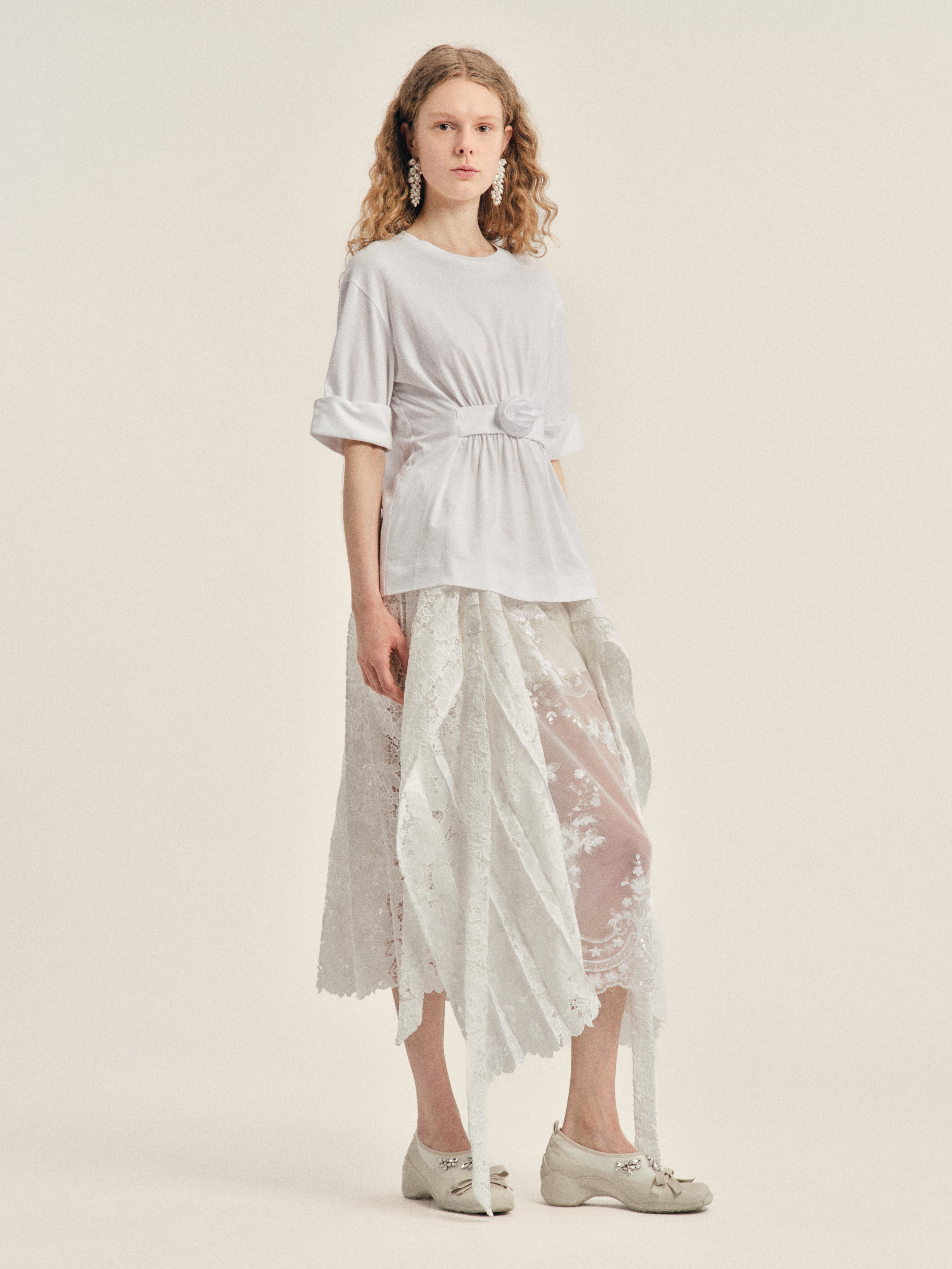 Gathered Rose Wire Sleeve Boy T-Shirt – Simone Rocha