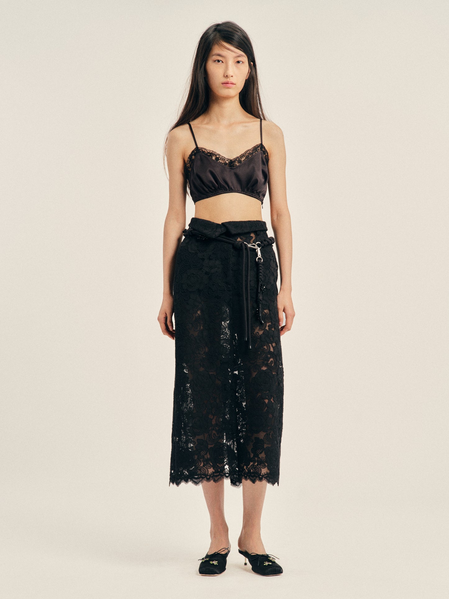 Peeling Waist Column Skirt