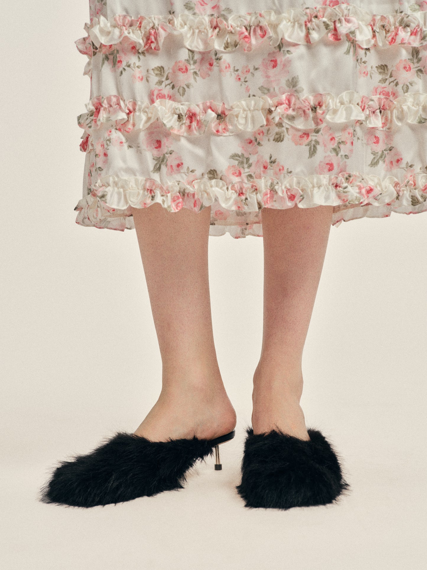 Faux Fur Mule Heel