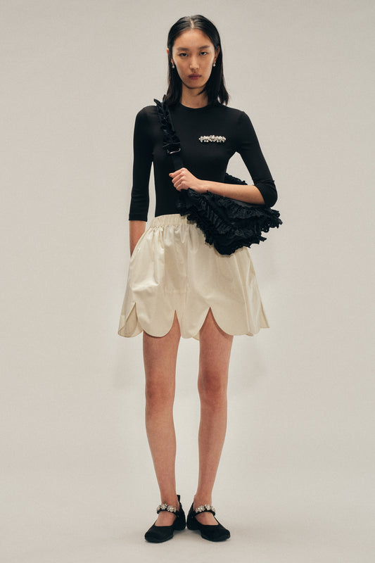 Petal Hem Mini Skirt