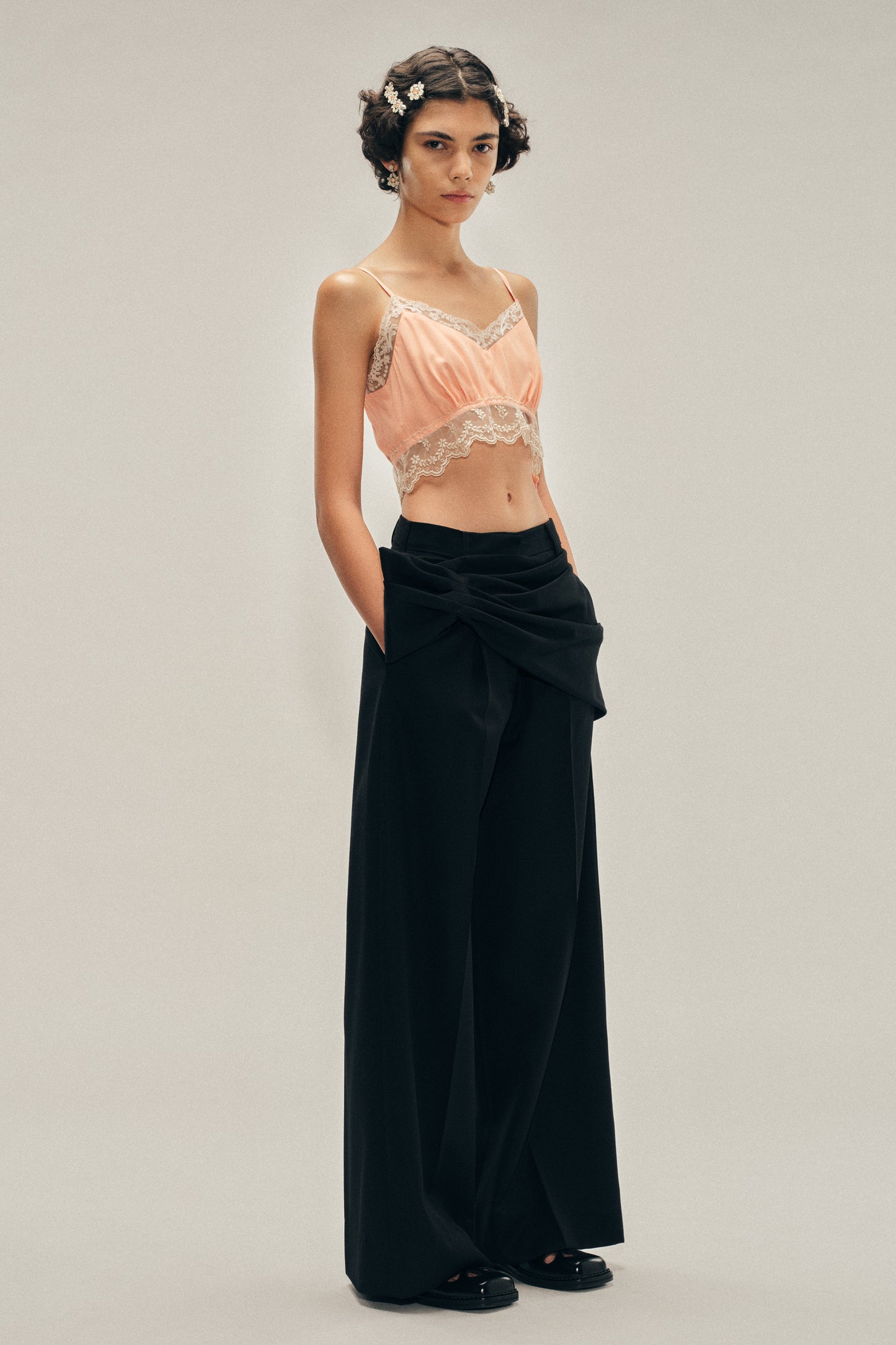 Lace Trim Negligee Bralette