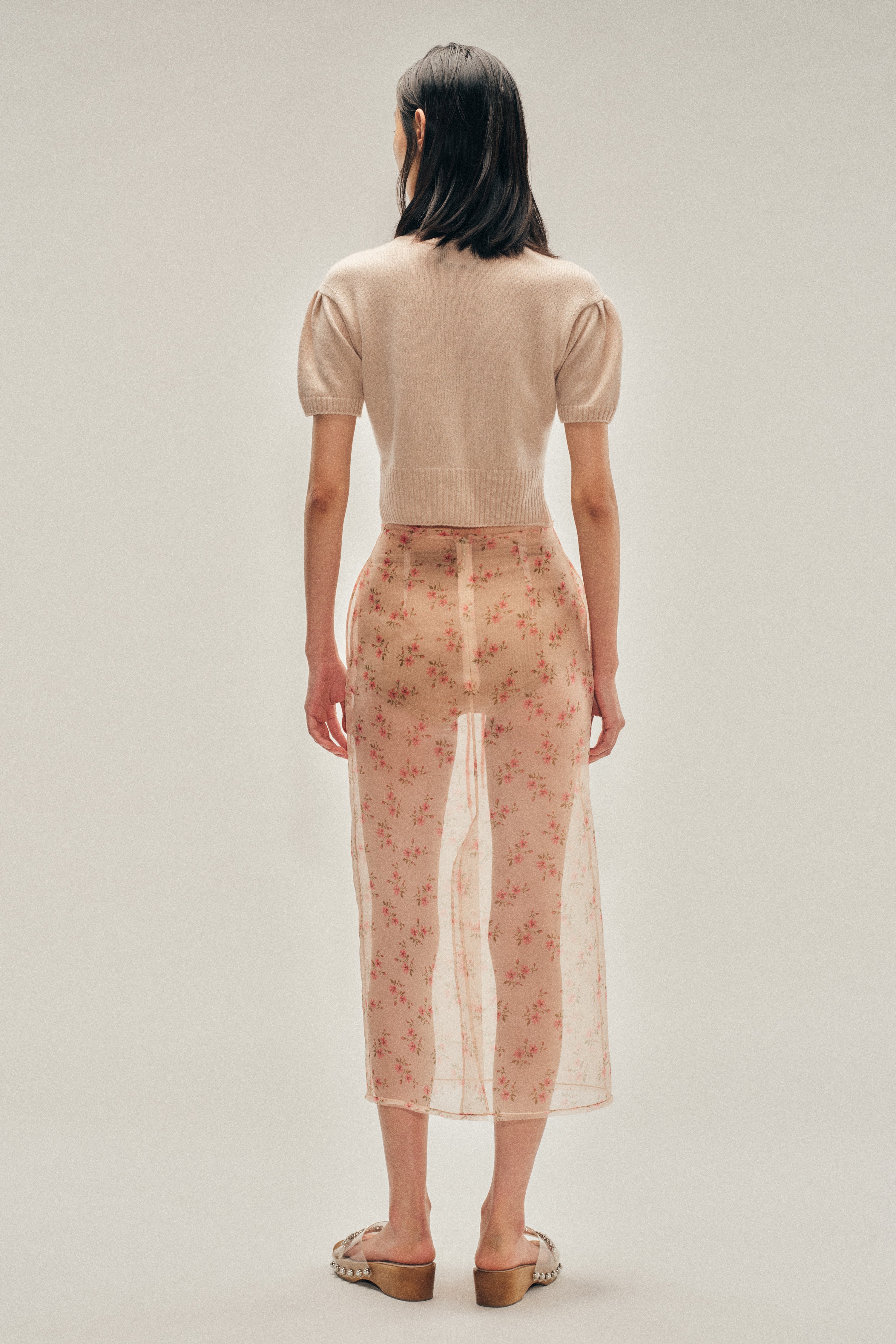 Sheer Frayed Column Pencil Skirt – Simone Rocha