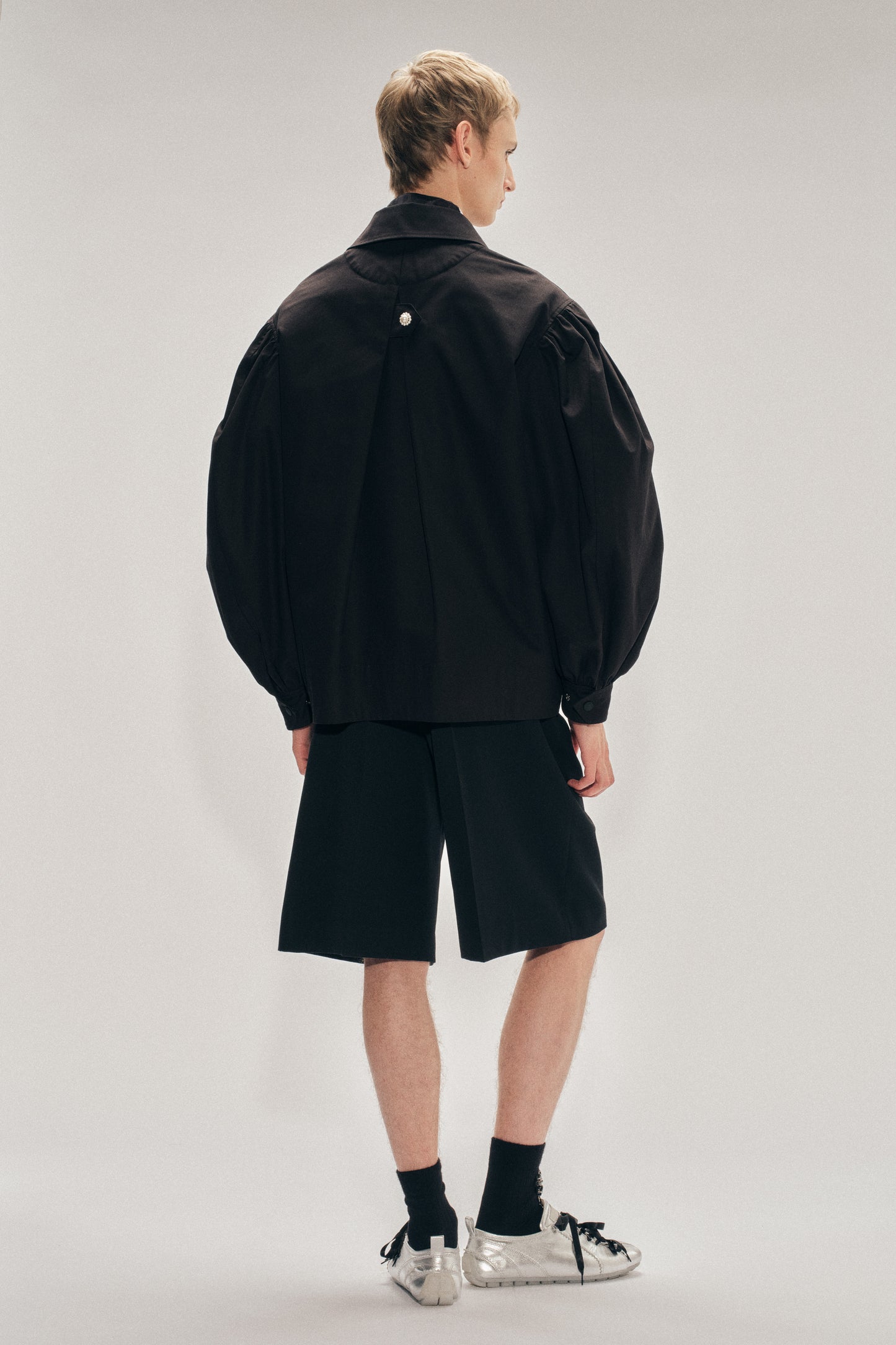 Puff Sleeve Utility Pen Pocket Jacket