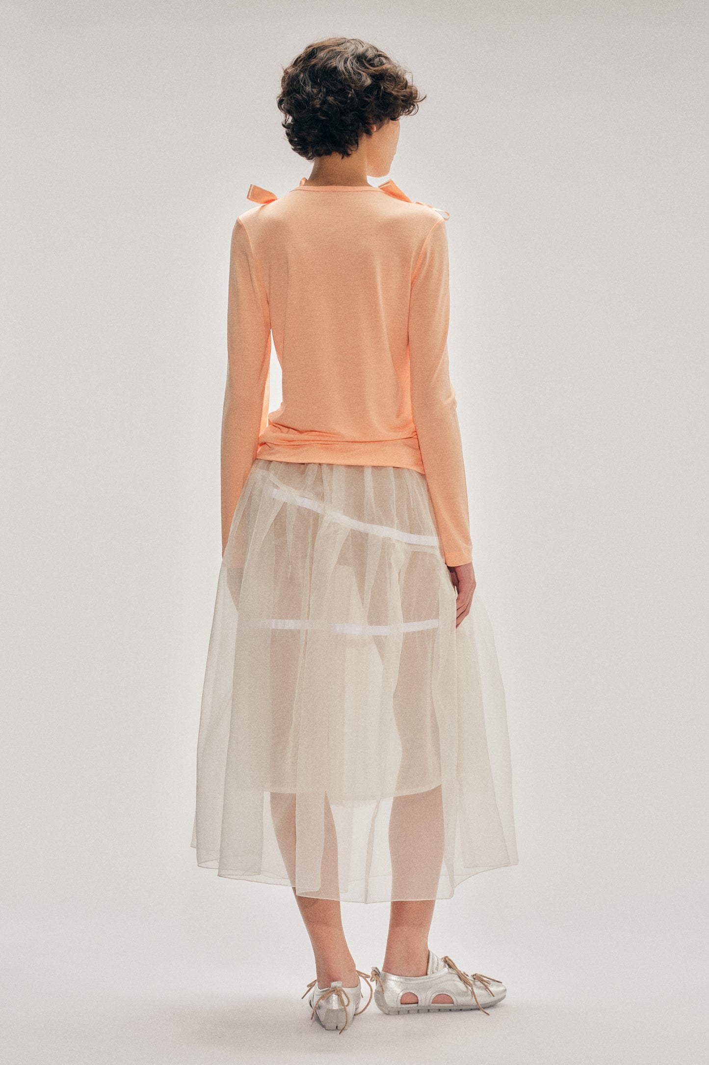 Bow Ribbon Tail Long Sleeve T-Shirt