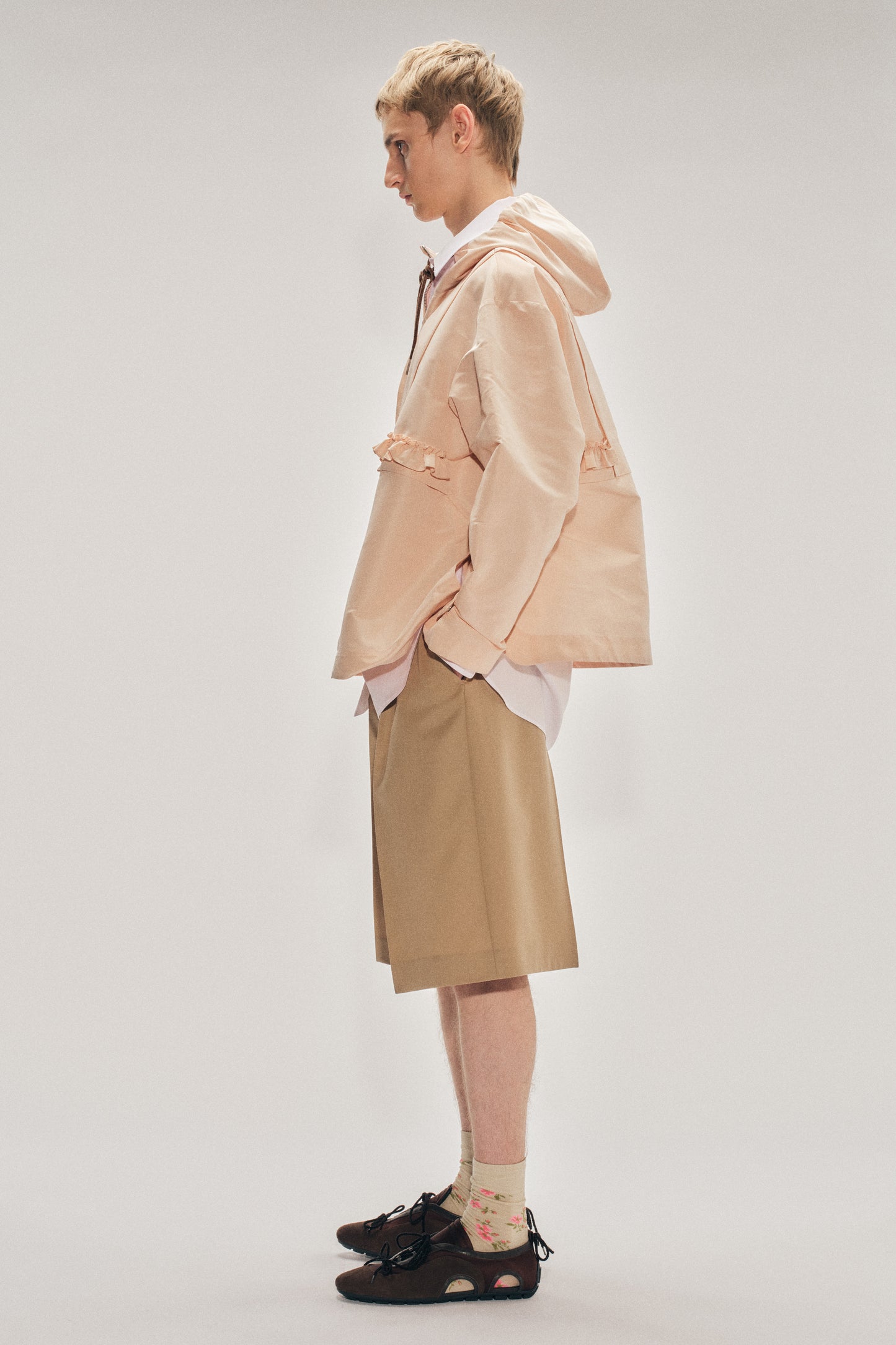 Tailored Wide Leg Belt Loop Tab Shorts