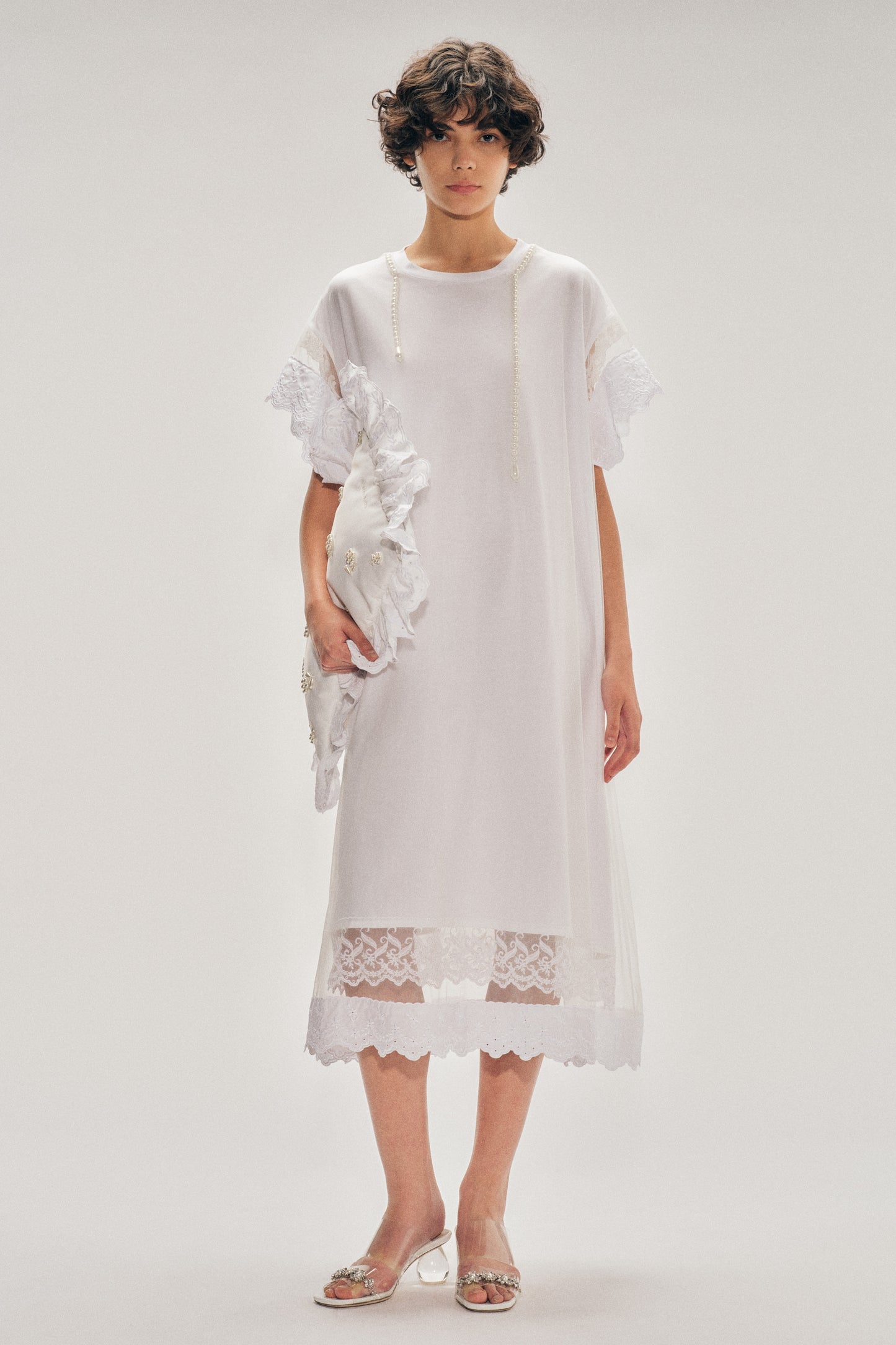 Beaded Layered Liquid Lace Trim Smock Dress Simone Rocha Beaded Layered Liquid Lace Trim Smock Dress Simone Rocha