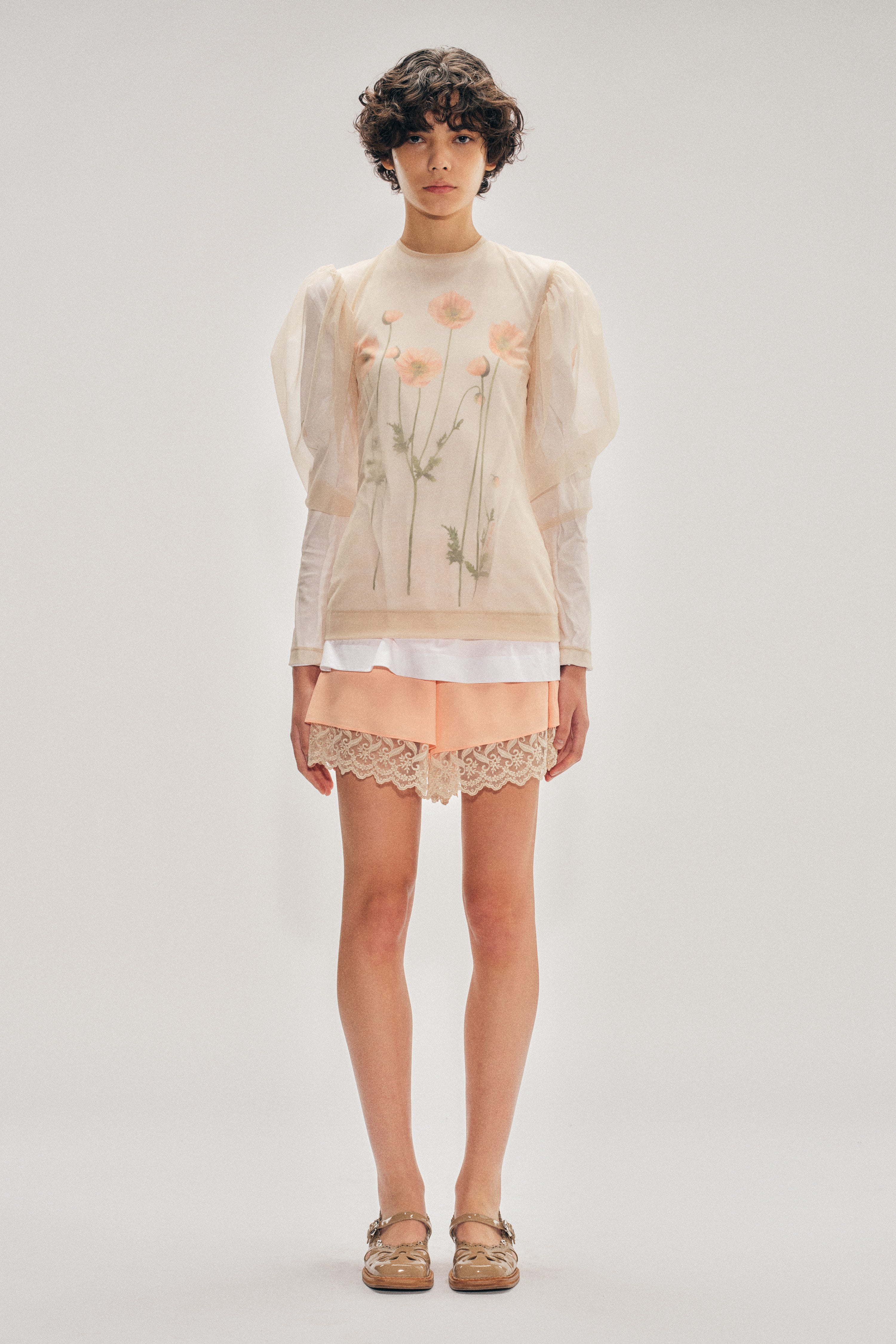 Sheer Draped Sleeve Top – Simone Rocha