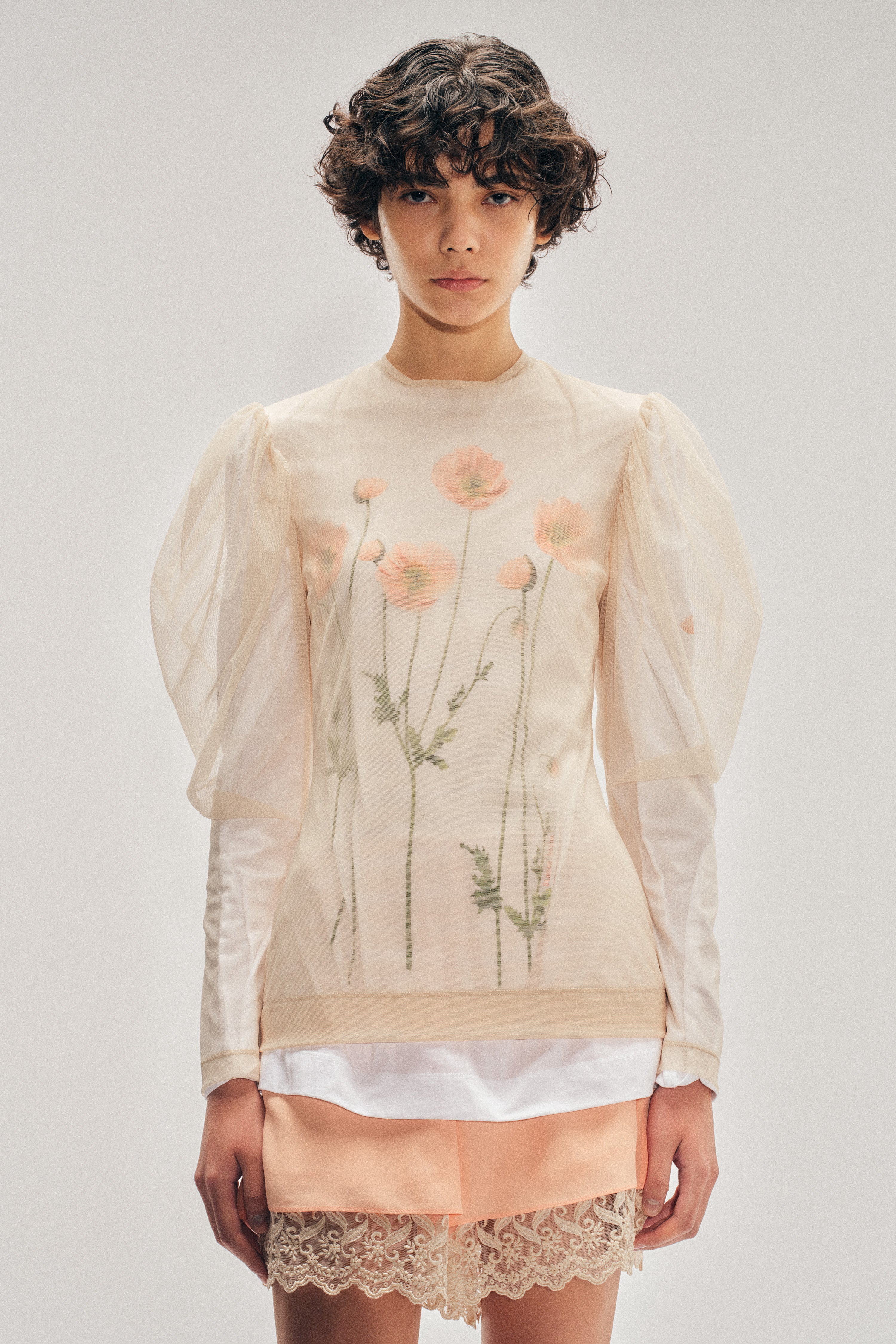 Sheer Draped Sleeve Top – Simone Rocha