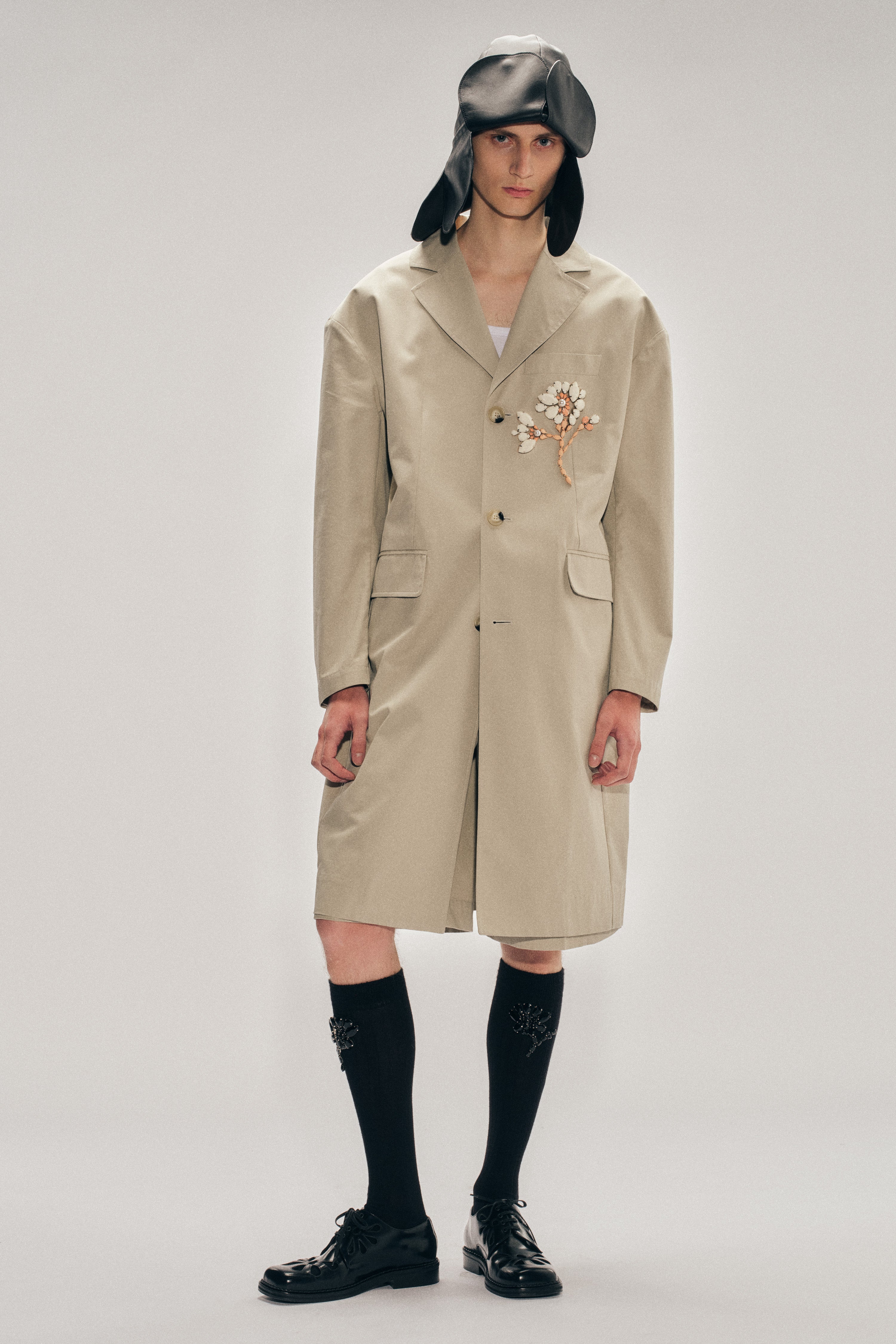 Embellished Boxy Duster Coat – Simone Rocha