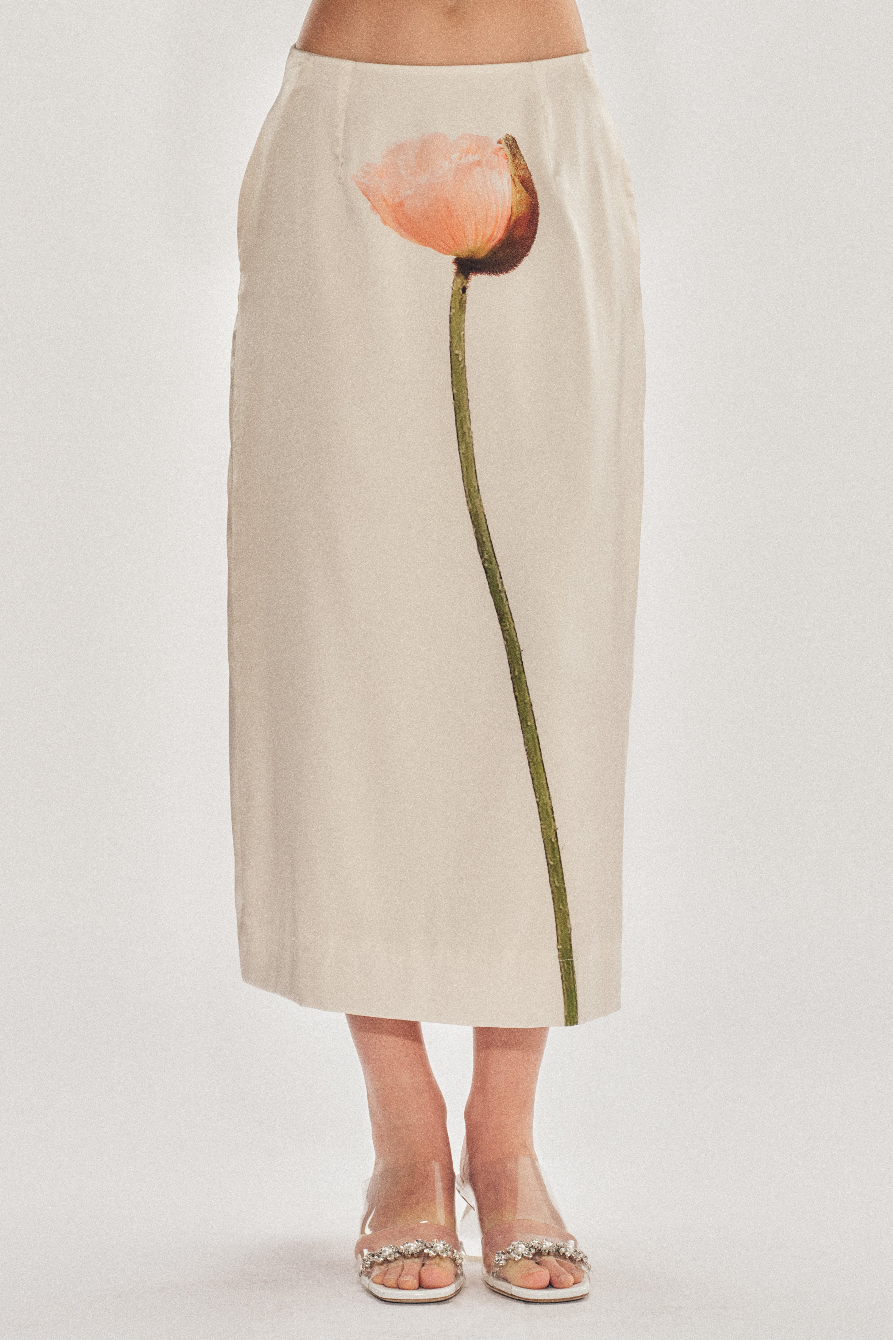 Poppy Motif Pencil Skirt – Simone Rocha