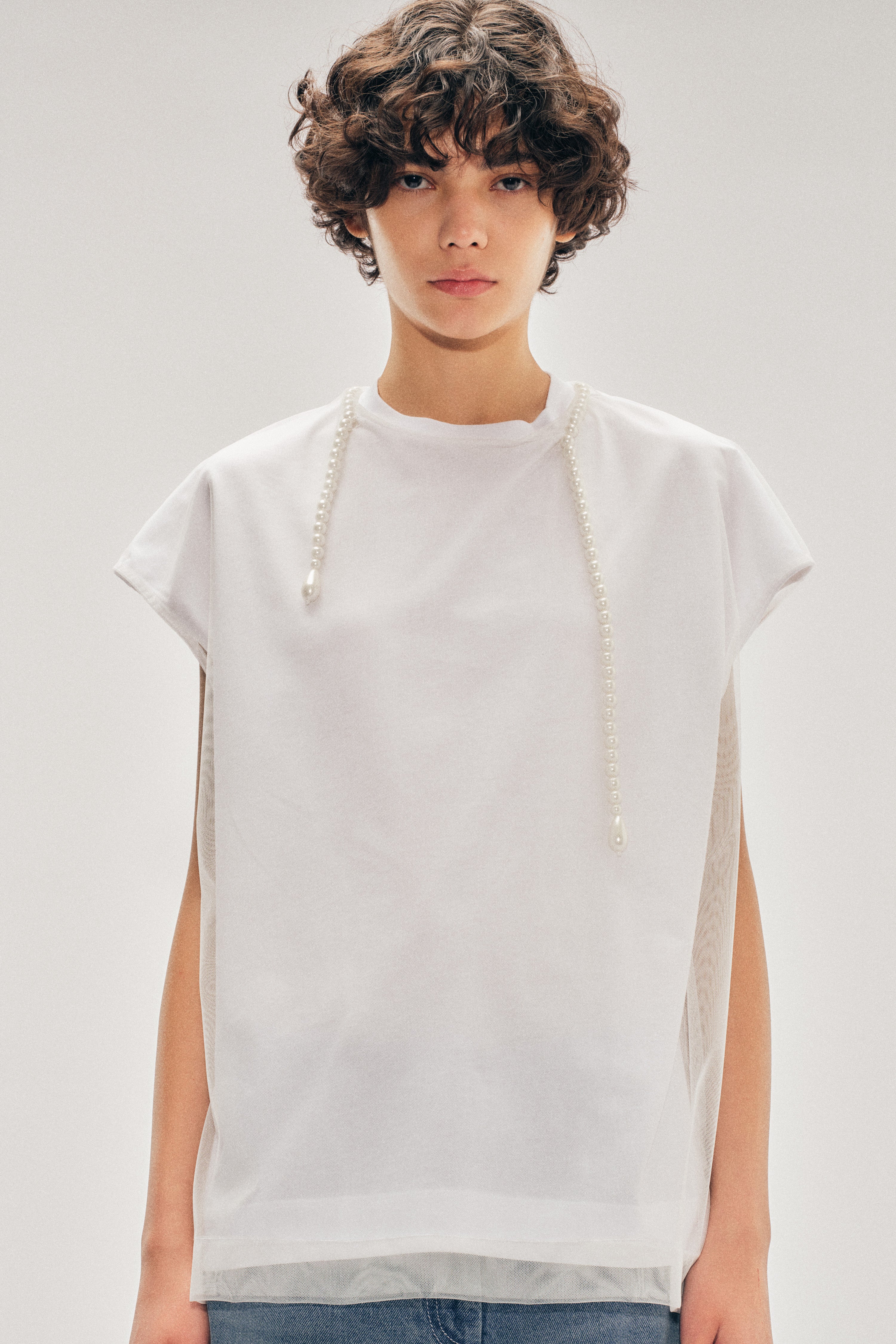 Embellished Layered Liquid Smock T-Shirt – Simone Rocha