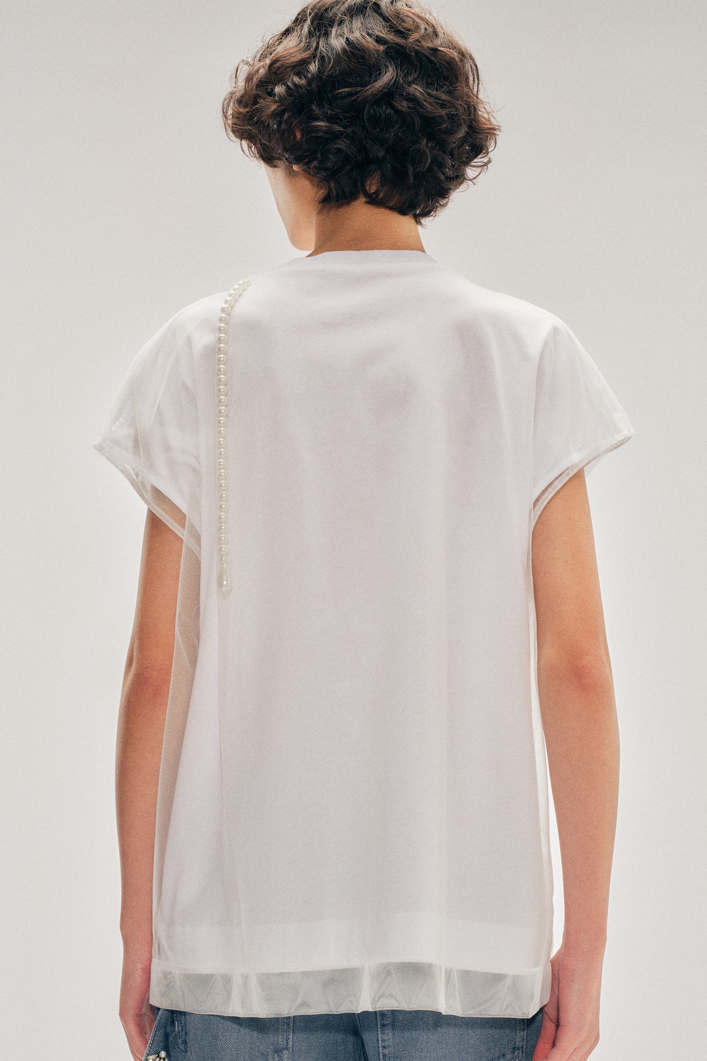 Beaded Layered Liquid Smock T-Shirt