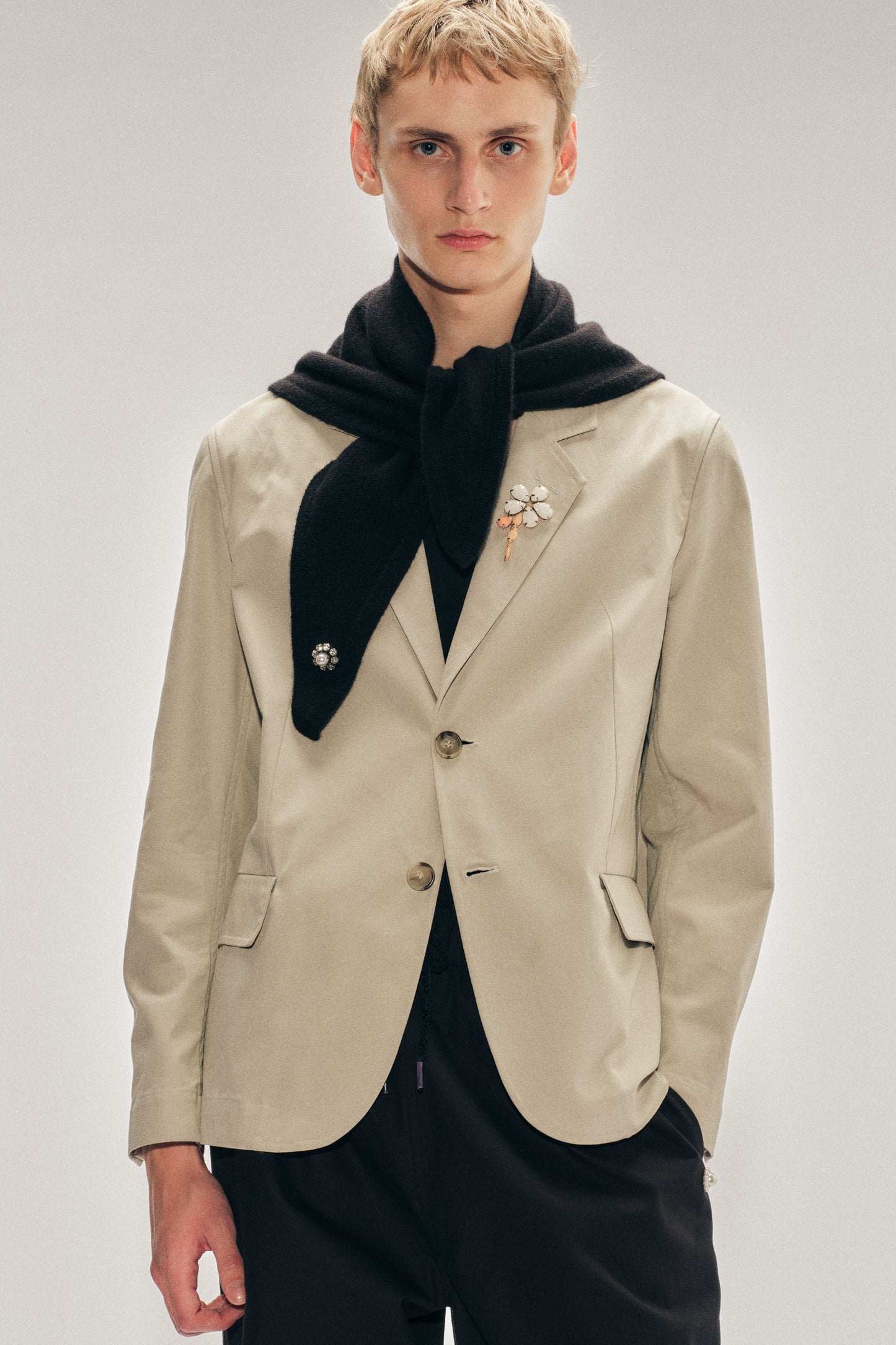 Embellished Cashmere Neckerchief