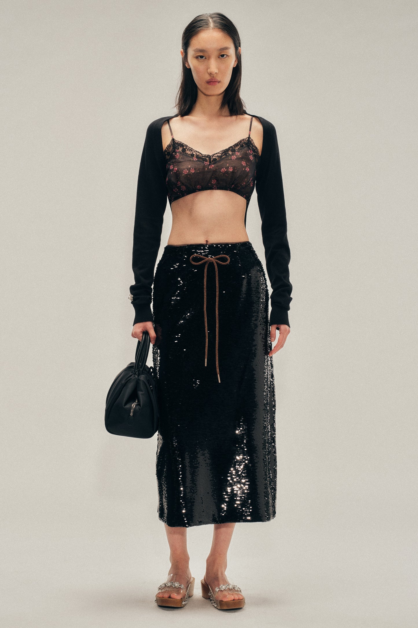 Mercerised Cutout Sleeve Jumper