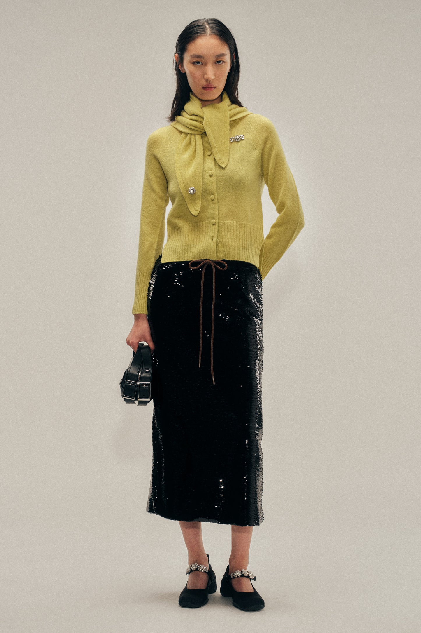 Embellished Relaxed Cashmere Cardigan