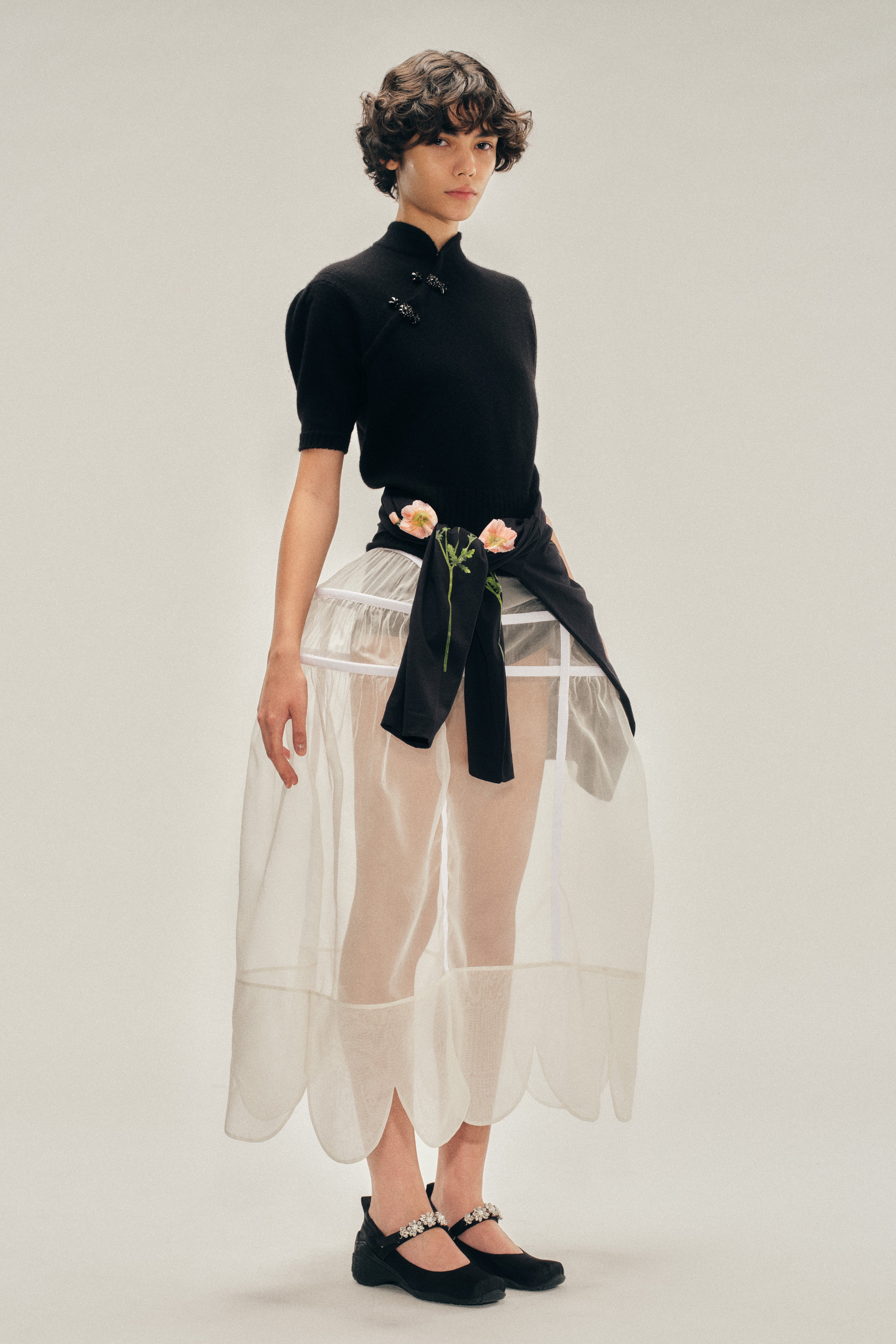 Embellished Mandarin Collar Cashmere Jumper – Simone Rocha