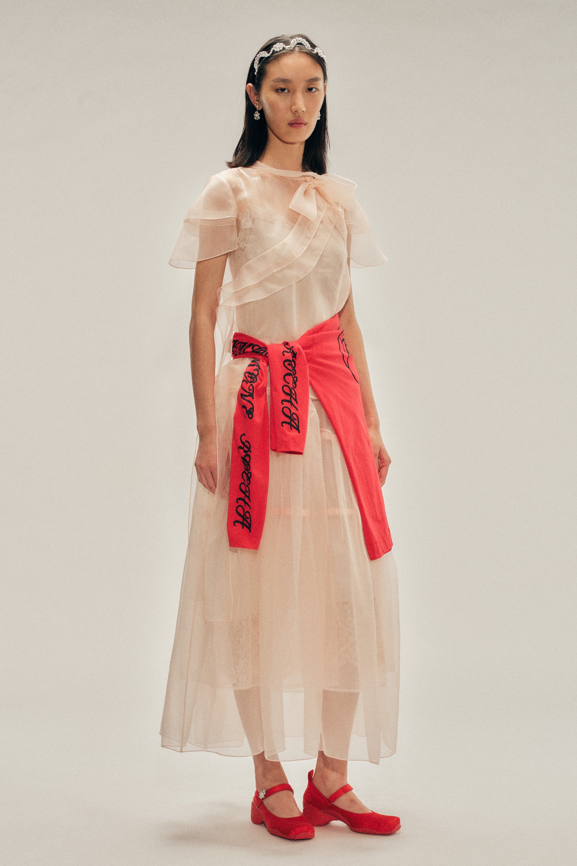 Sheer Petal Bow Sash Top – Simone Rocha