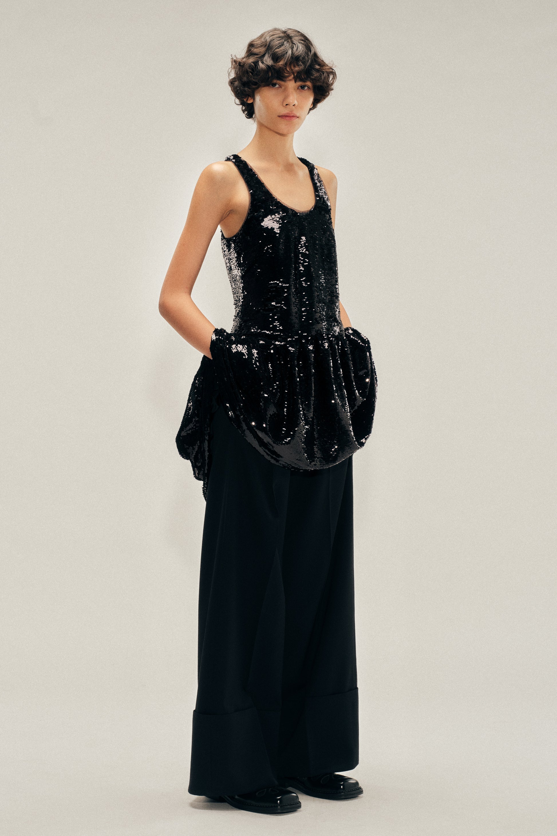 Tapered Back Peplum Mini Dress Simone Rocha Tapered Back Peplum Mini Dress Simone Rocha