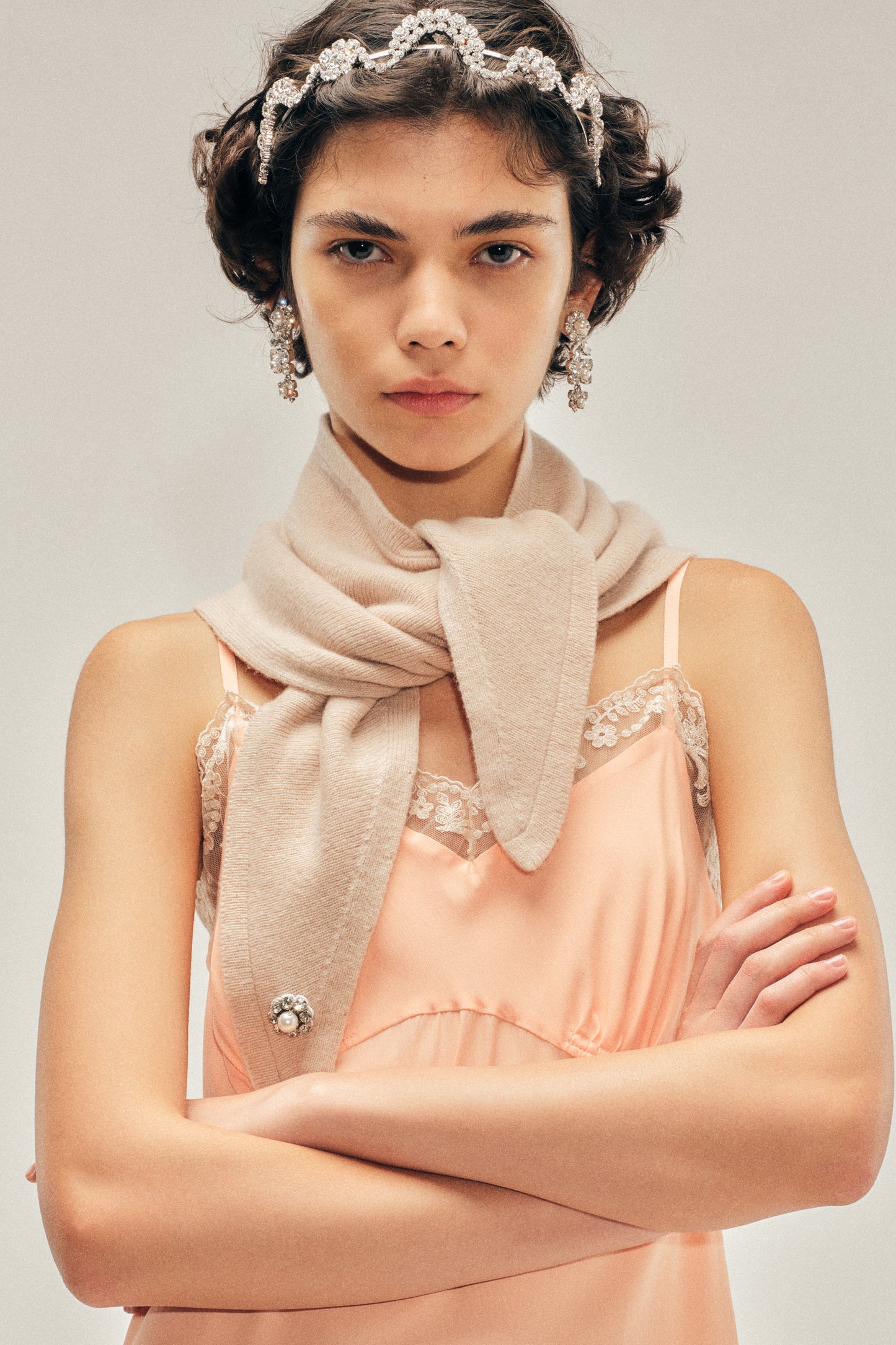 Embellished Cashmere Neckerchief