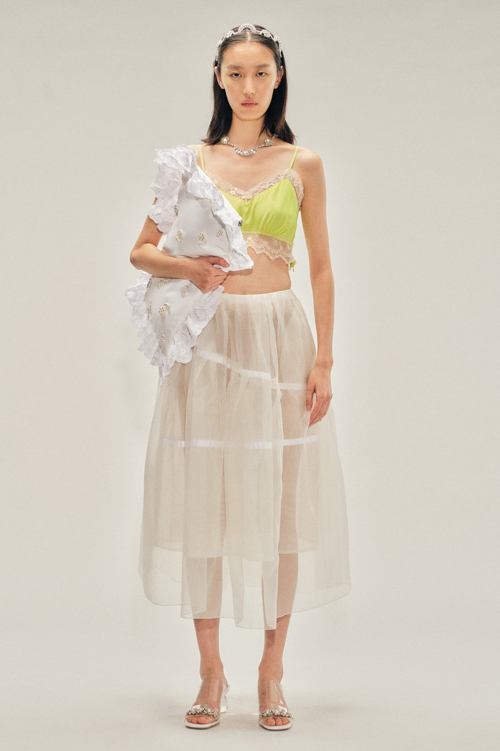 Sheer Overlay Long Flounce Skirt – Simone Rocha