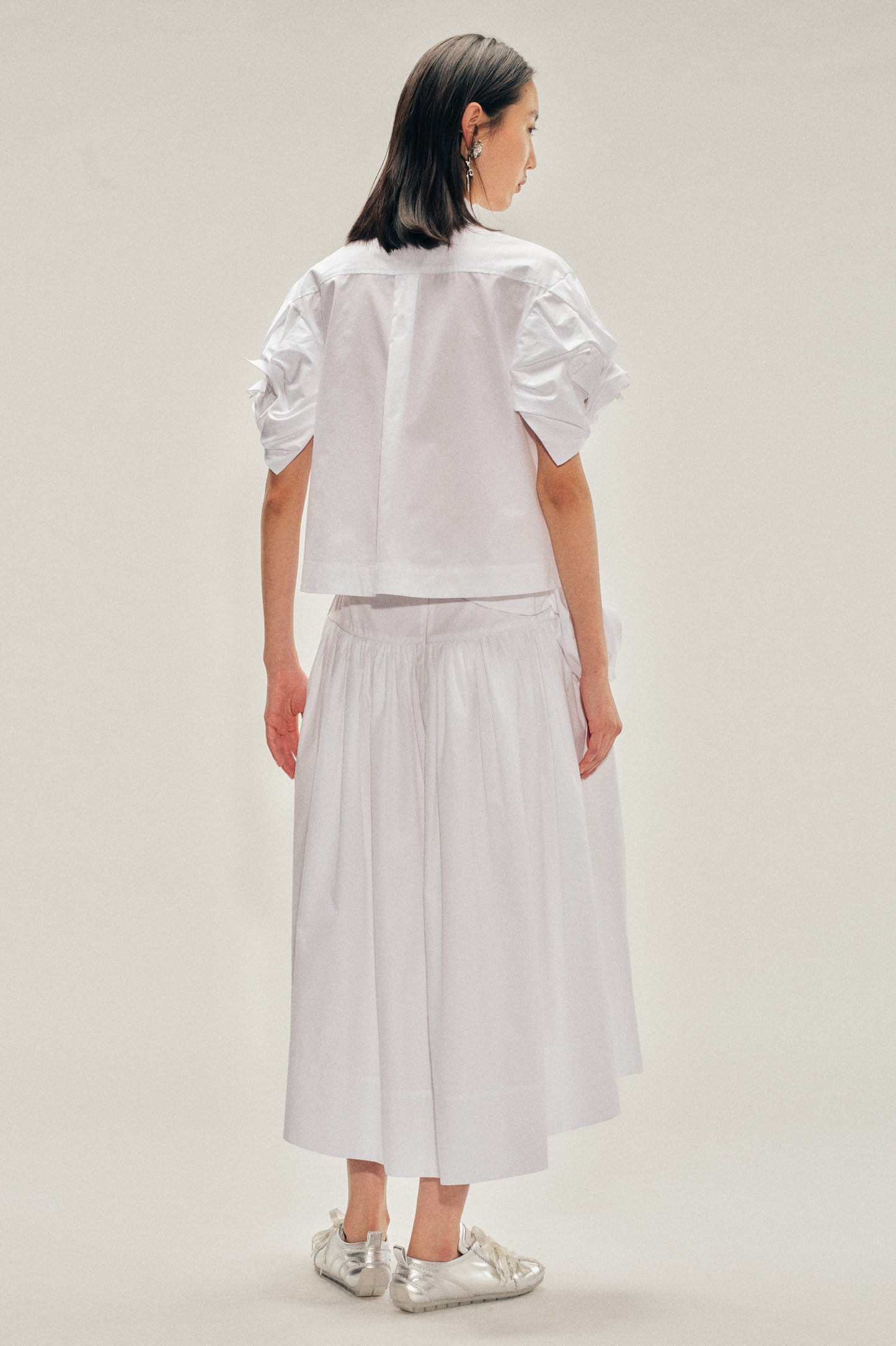 Pressed Rosette Basque Skirt