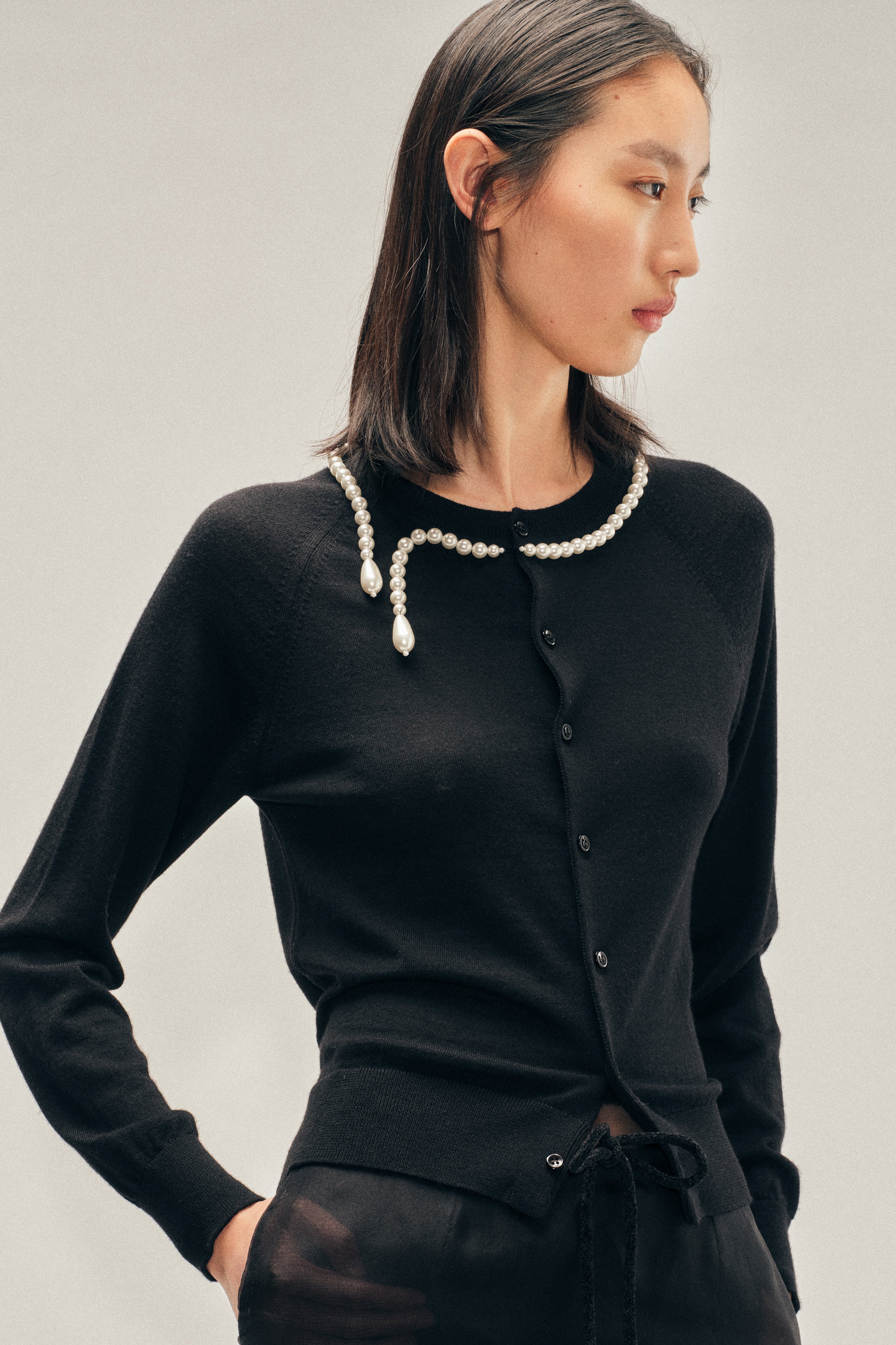Beaded Classic Merino Silk Cardigan – Simone Rocha