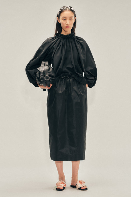 Gathered Waist Tulip Skirt