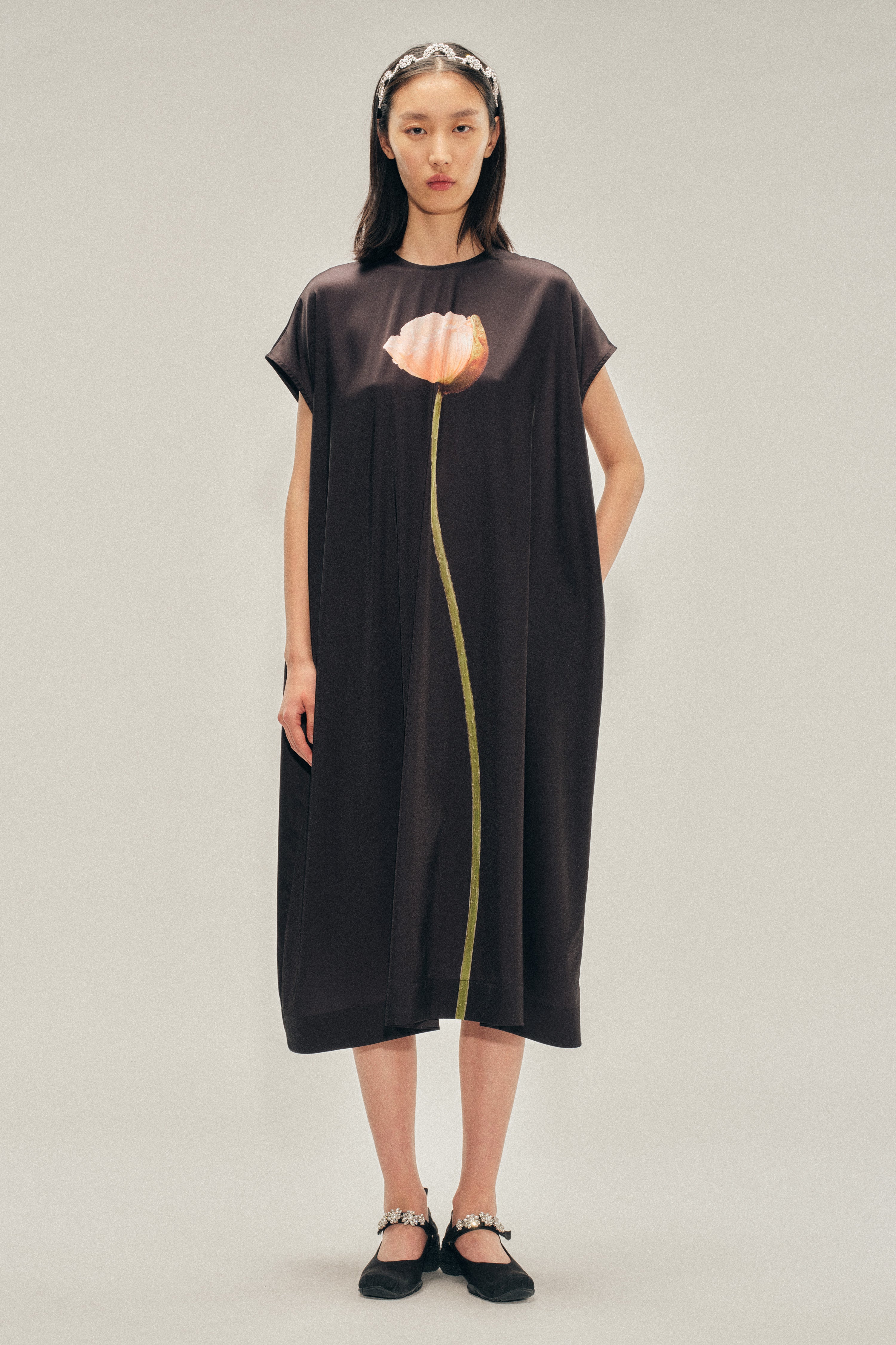 Poppy Motif Smock Dress – Simone Rocha