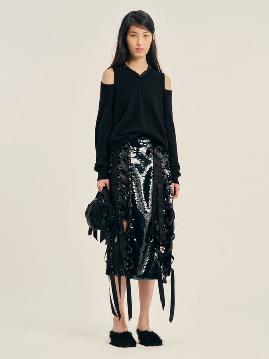 Unraveling Ribbon Patchwork Ring Skirt