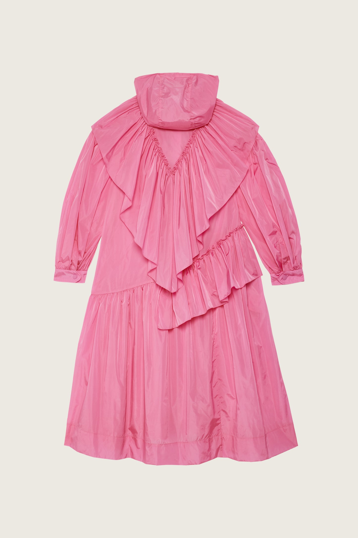 Ruffle Puff Sleeve Parka