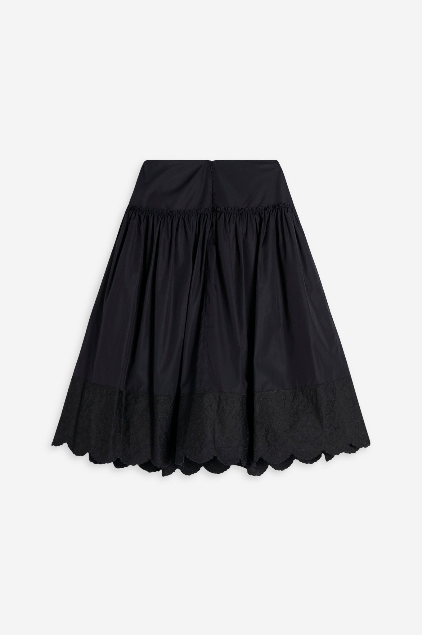 Gathered Bow Midi Skirt