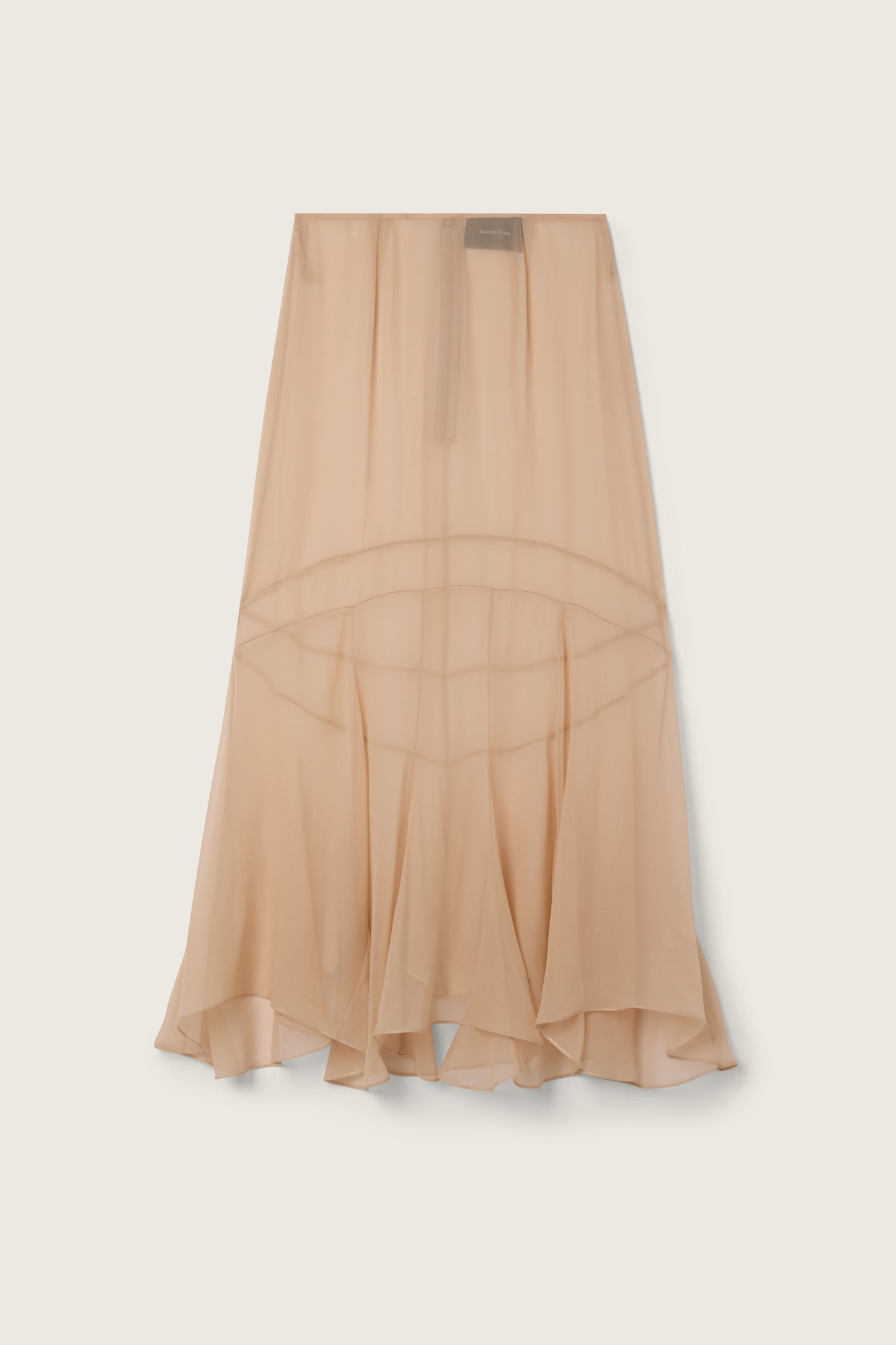 Multi-Seam Midi Skirt