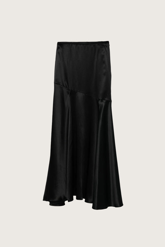 Long Slit Bias Cut Skirt