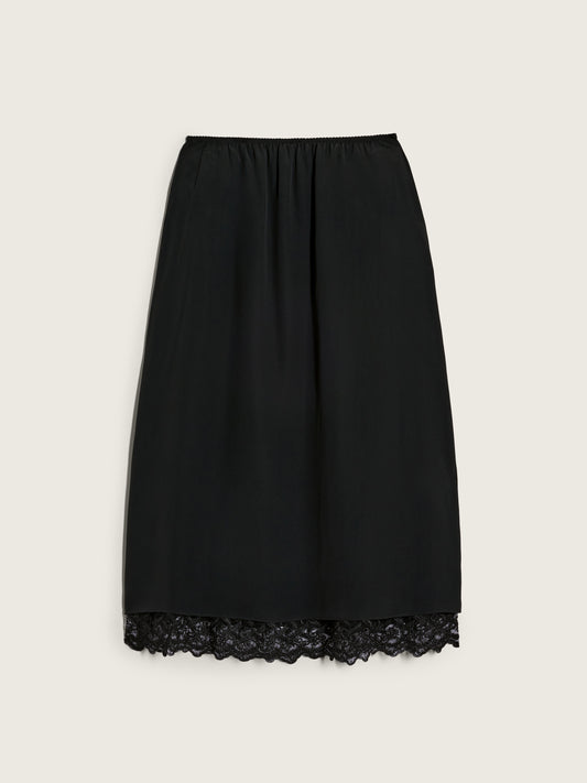 Lace Trim Negligee Skirt