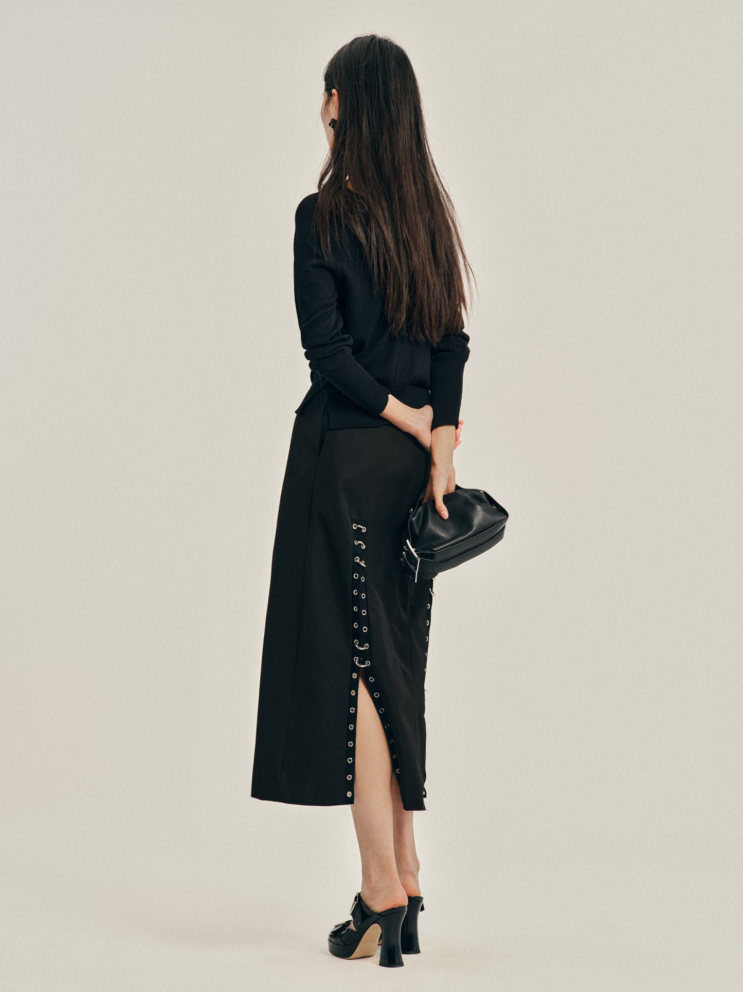 Grommet Ring Sculpt Ripple Skirt