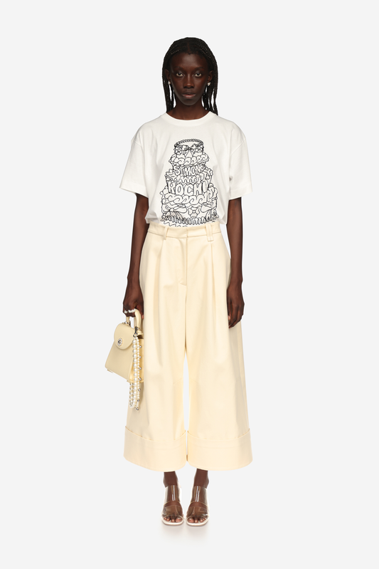 Simone Rocha Belted Cropped Cotton-twill Straight-leg Cargo Pants - Cream -  ShopStyle