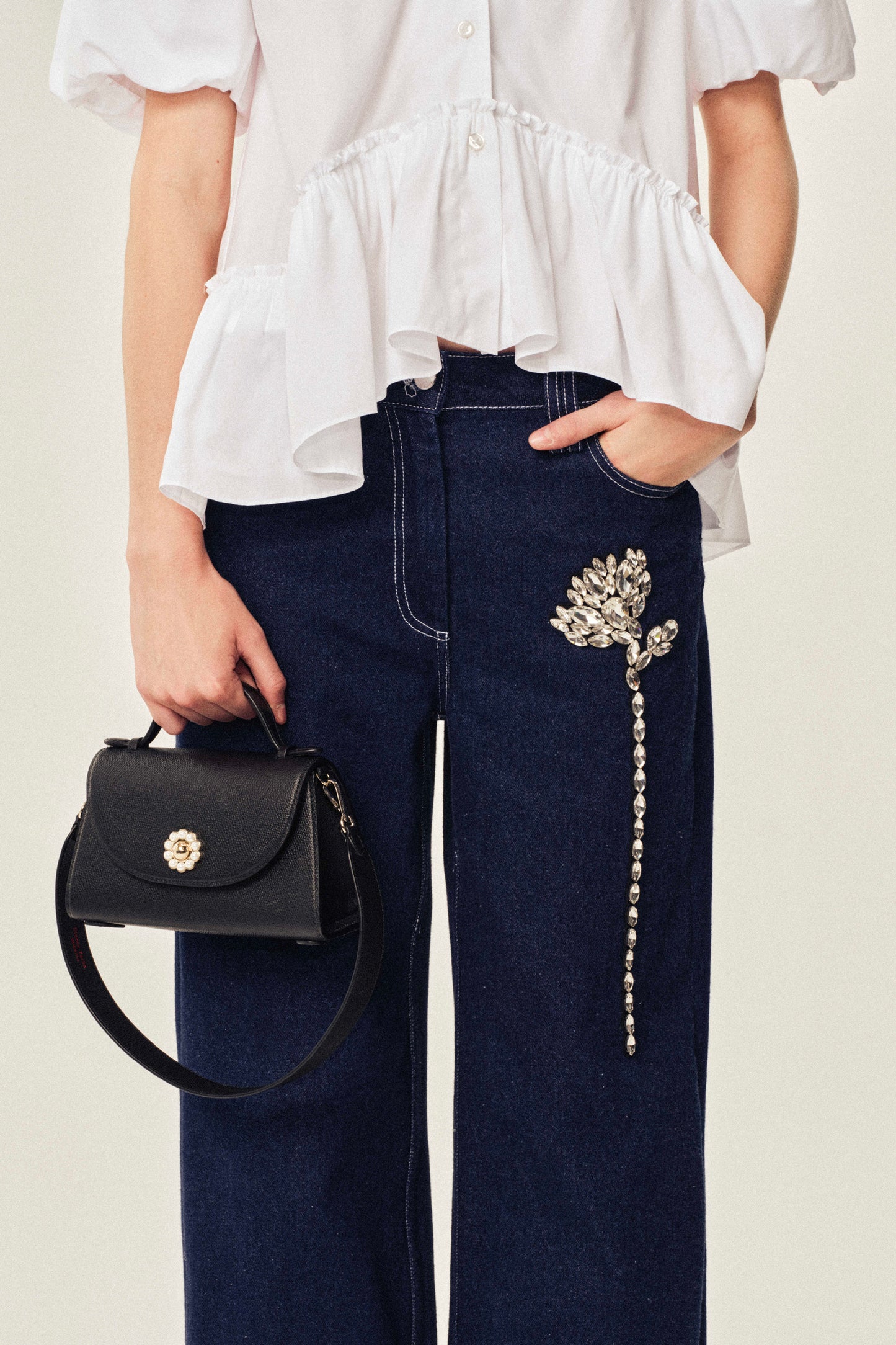 Embellished Carnation Boyfriend Jeans