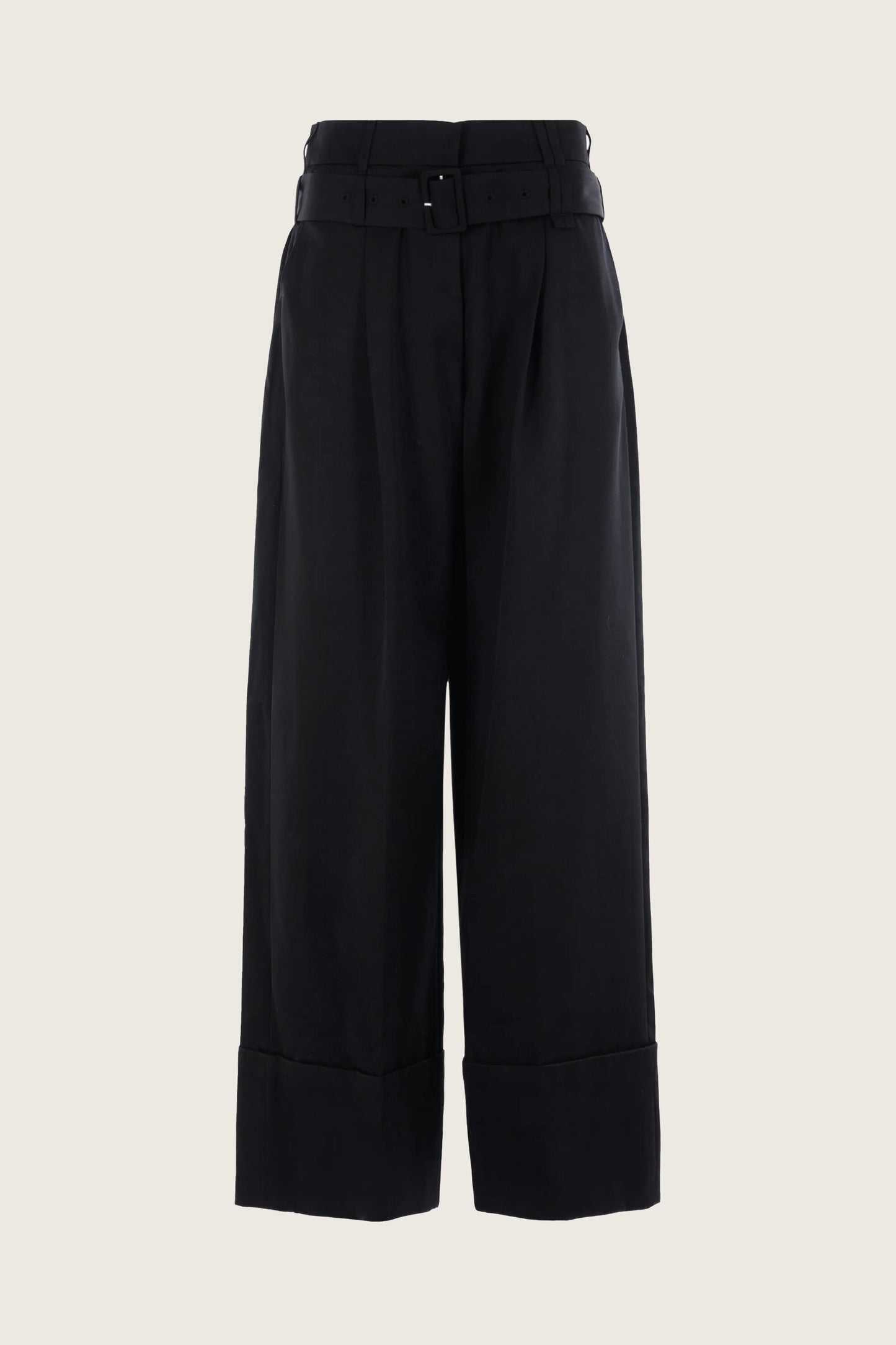 Multi Belt Loop Wide Leg Trousers