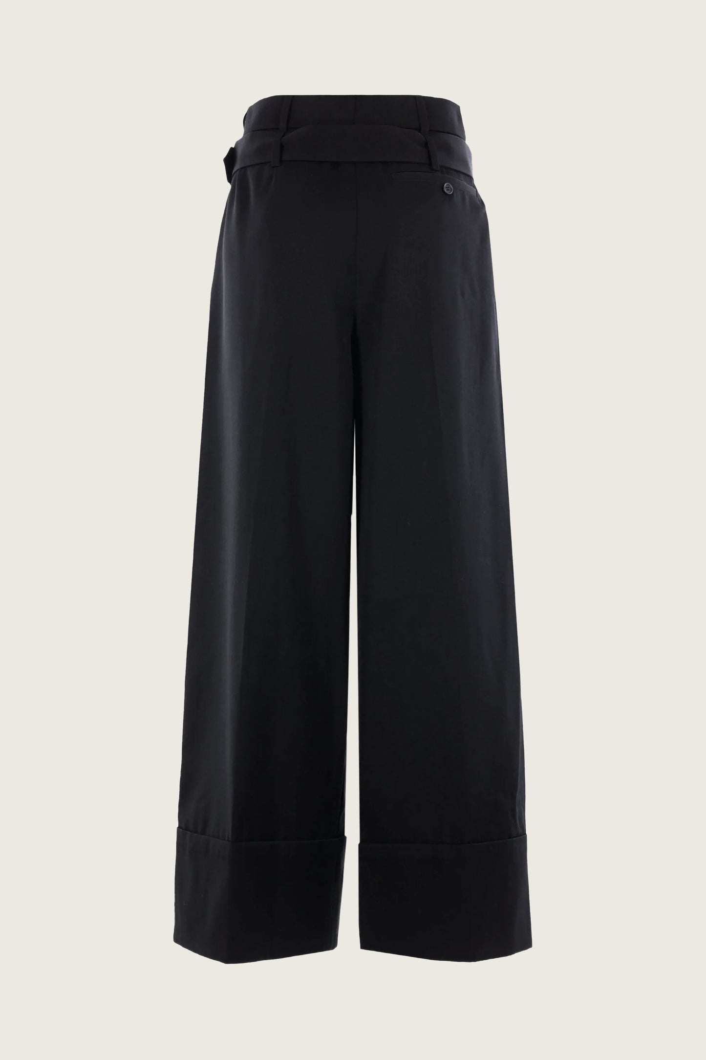 Multi Belt Loop Wide Leg Trousers
