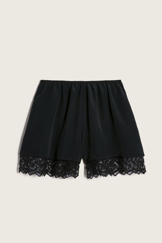Lace Trim Negligee Shorts
