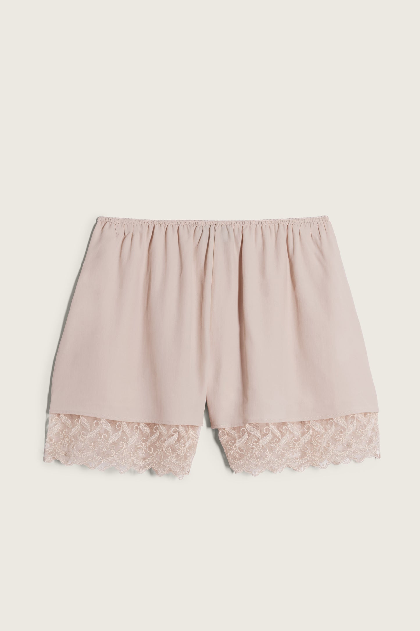 Lace Trim Negligee Shorts