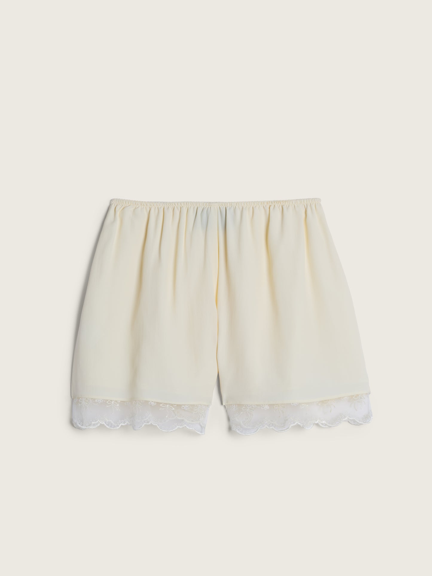 Lace Trim Negligee Shorts