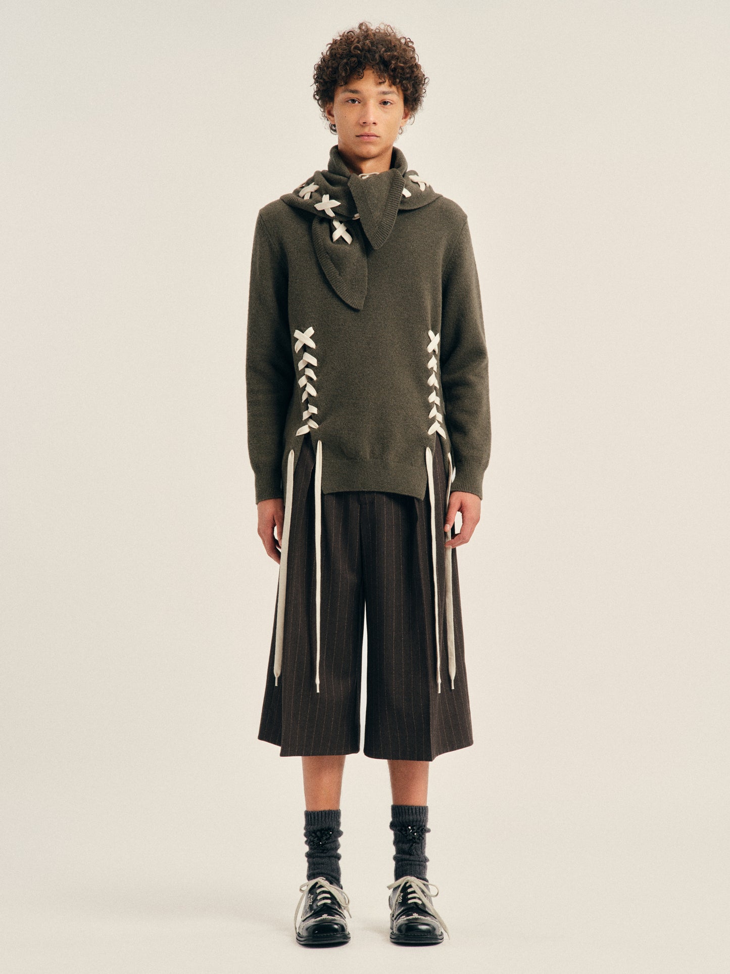 Merino Lace Up Hem Jumper