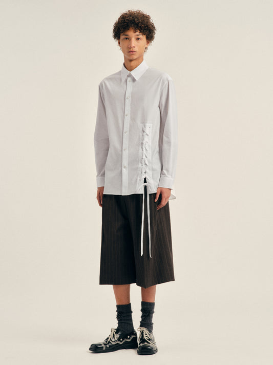 Lace Up Hem Easy Shirt