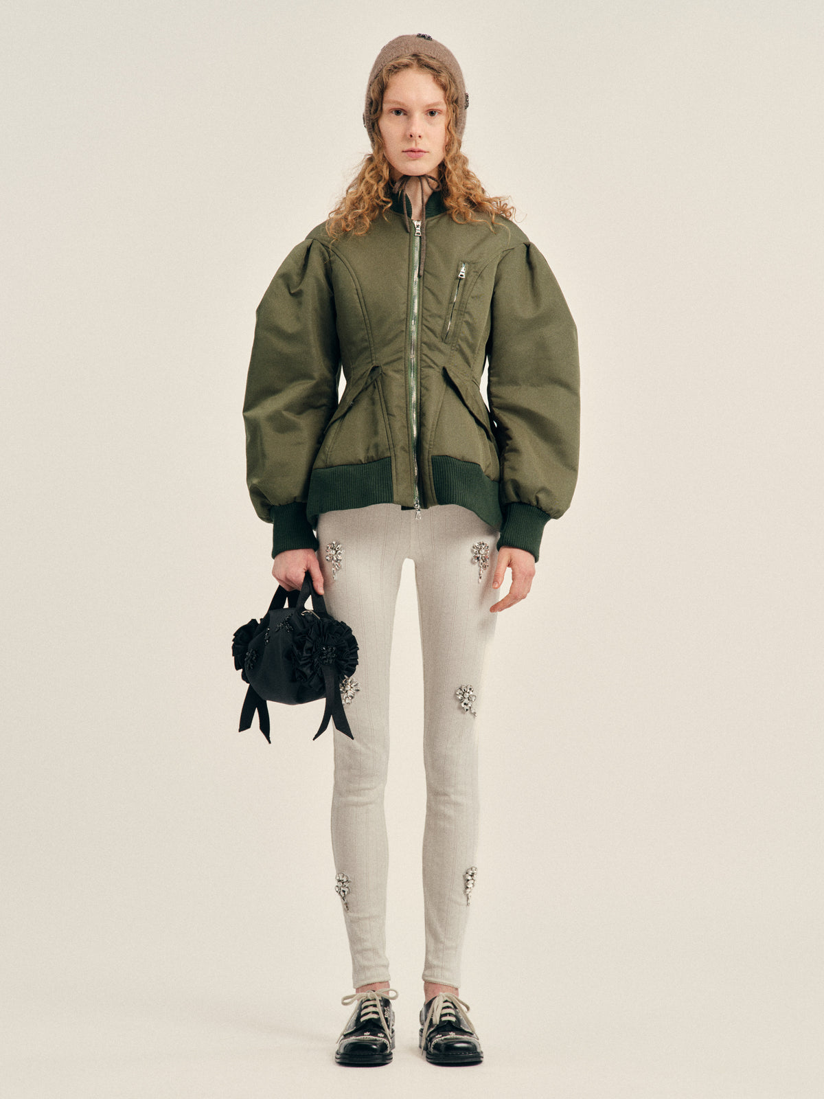 Padded Sculpted Bomber Jacket