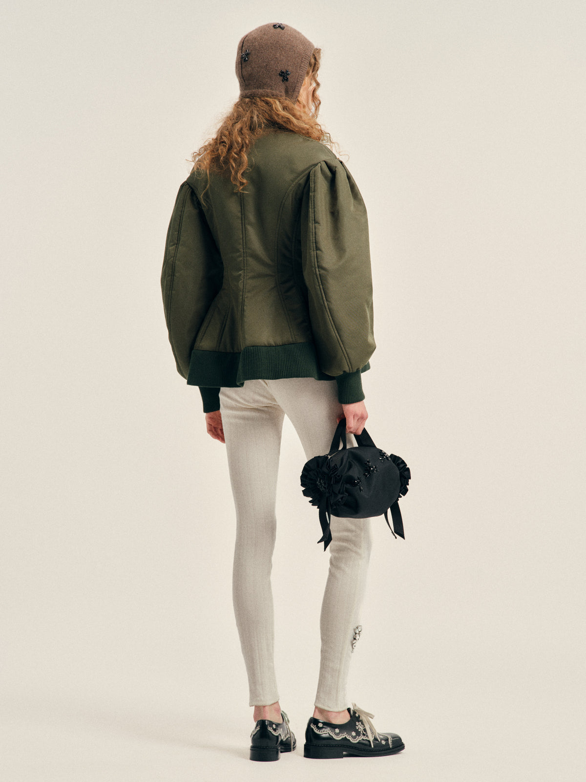 Padded Sculpted Bomber Jacket