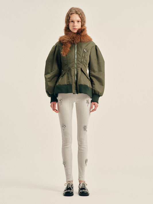 Embellished Pointelle Ruffle Frill Long Johns